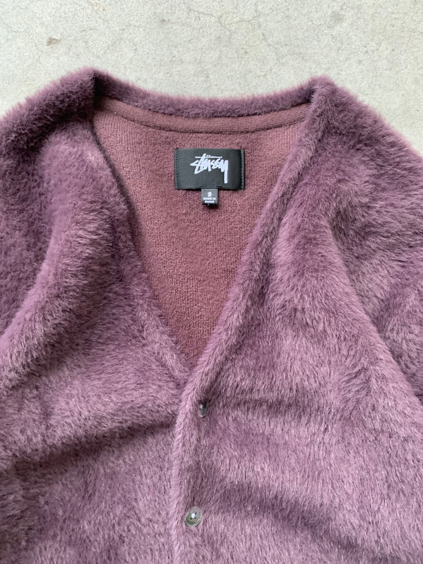 (S/M) Stussy Shaggy Soft Cardigan