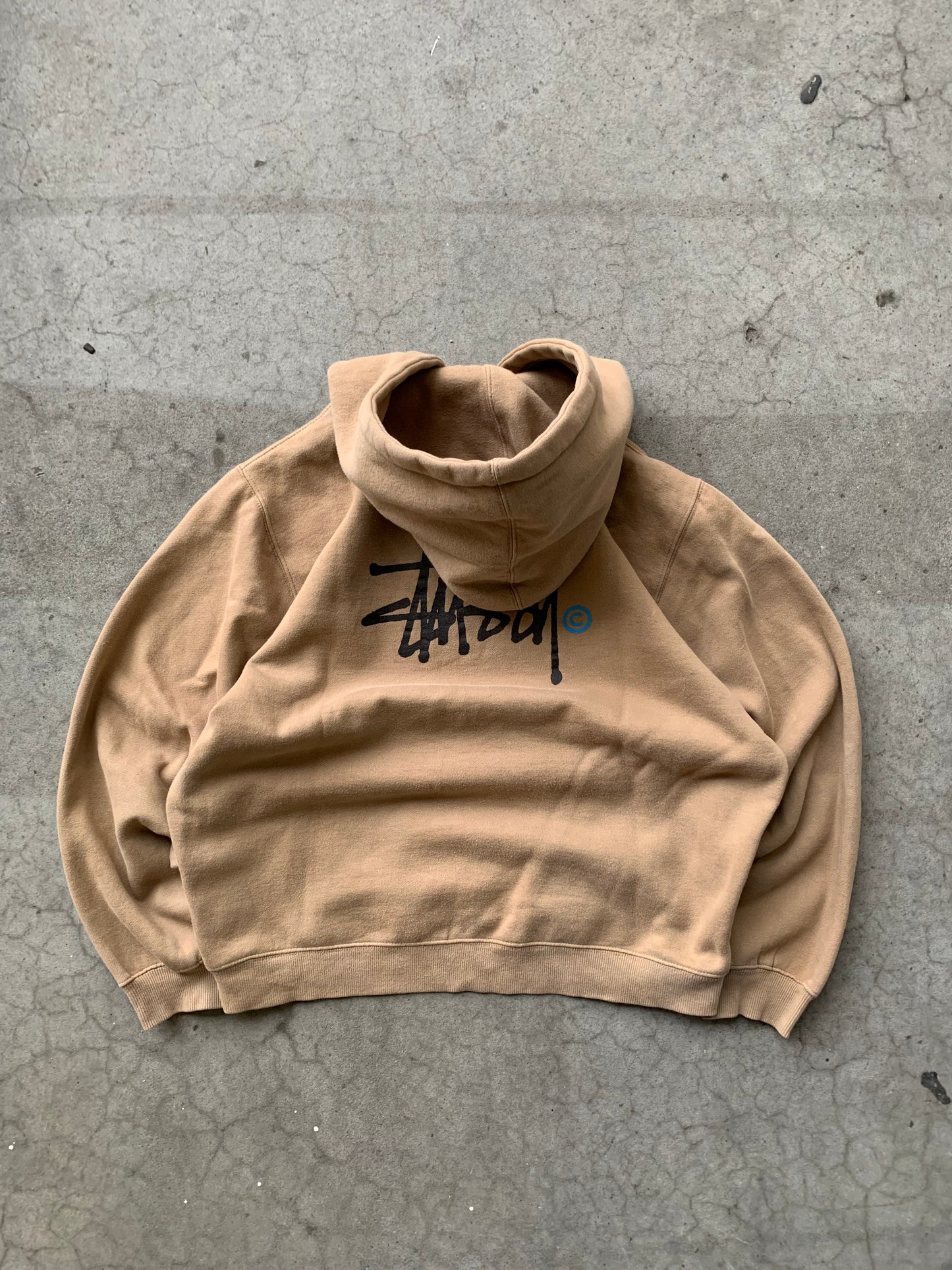 (S) 90’s Stussy Cafe Brown Hoodie