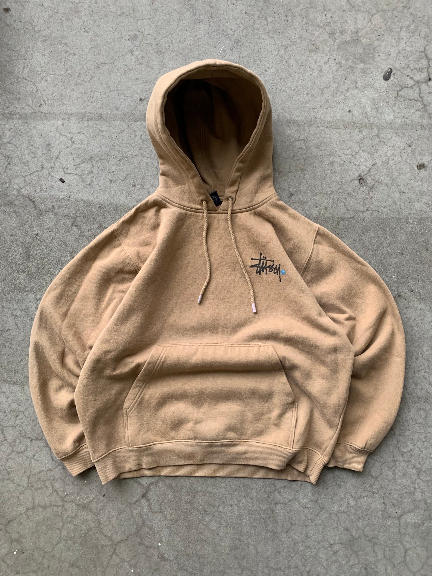 (S) 90’s Stussy Cafe Brown Hoodie