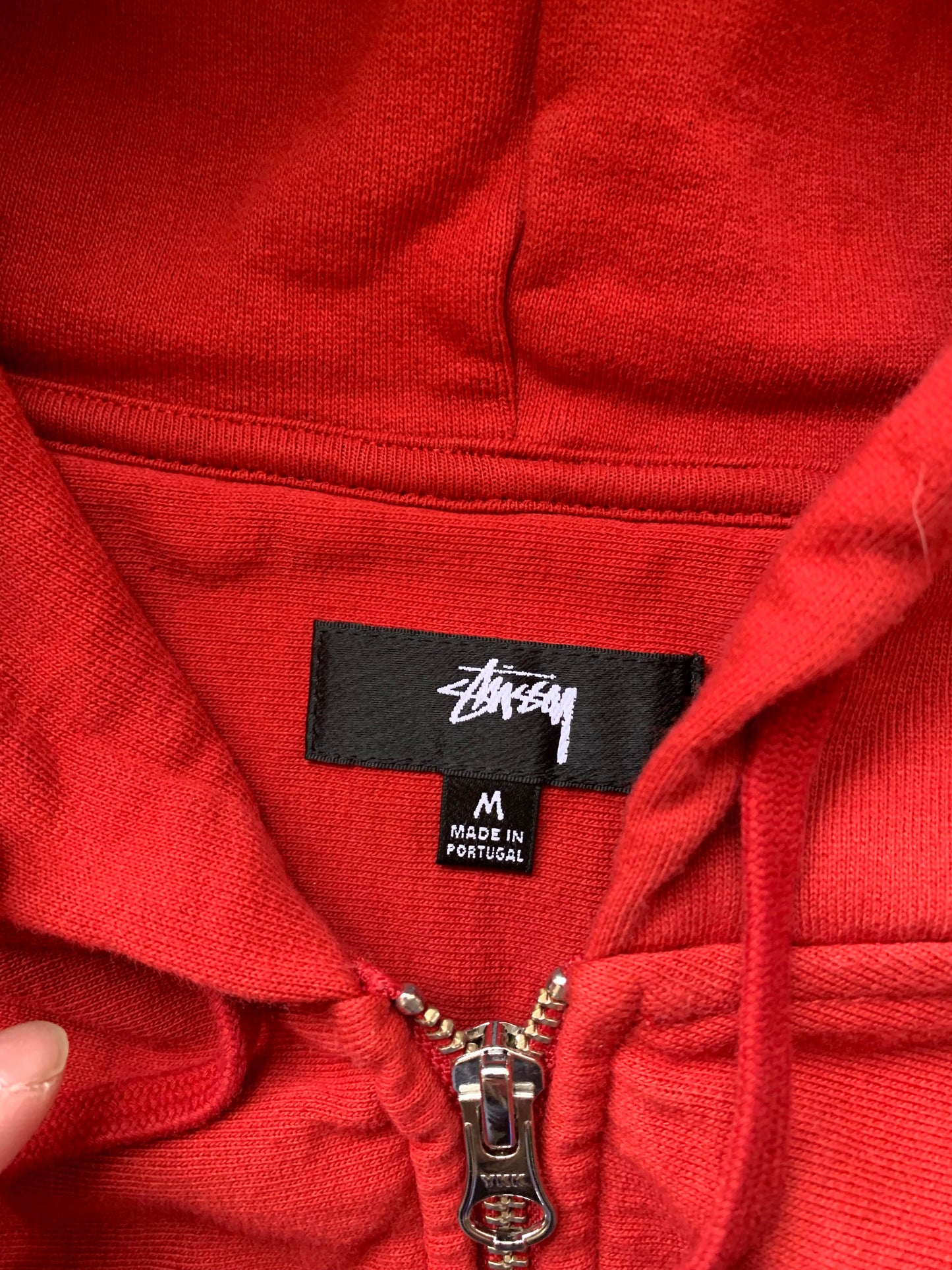 (M) Stussy Red Thick Zip Up