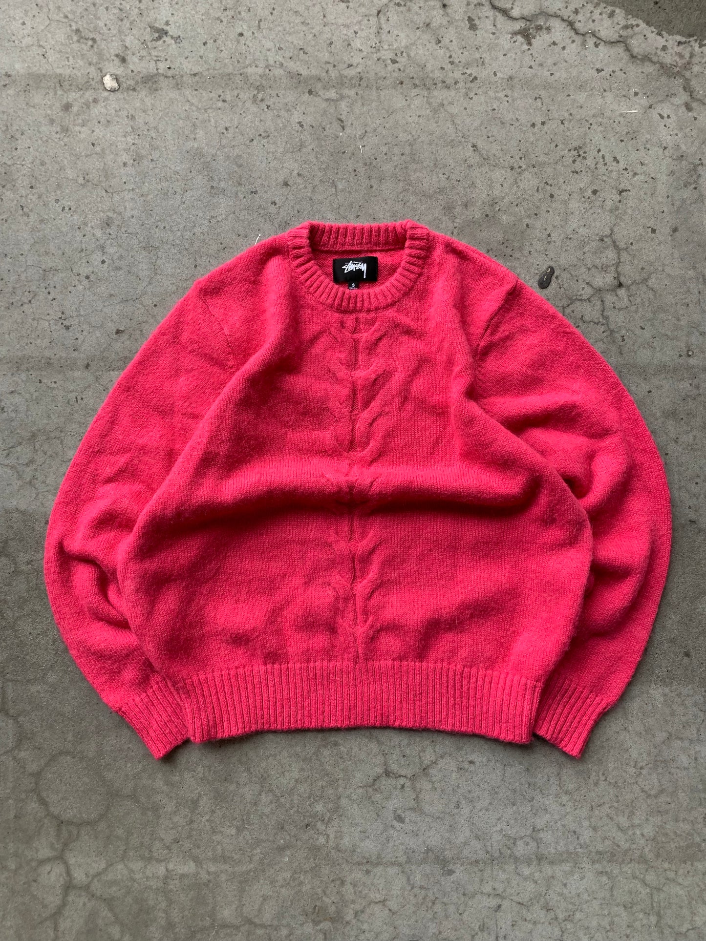 (S) Stussy Double Cable Knit Sweater