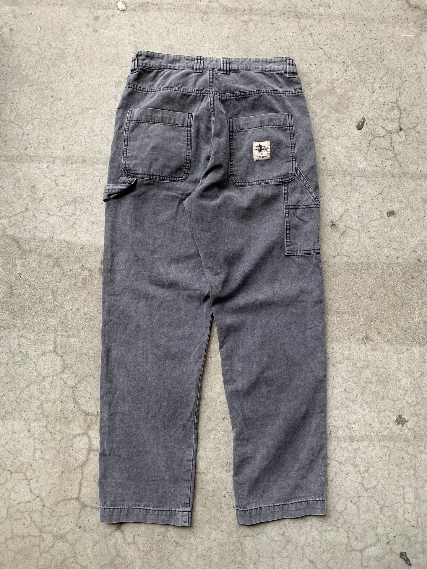 (28”) Stussy Grey Doubleknee Carpenters