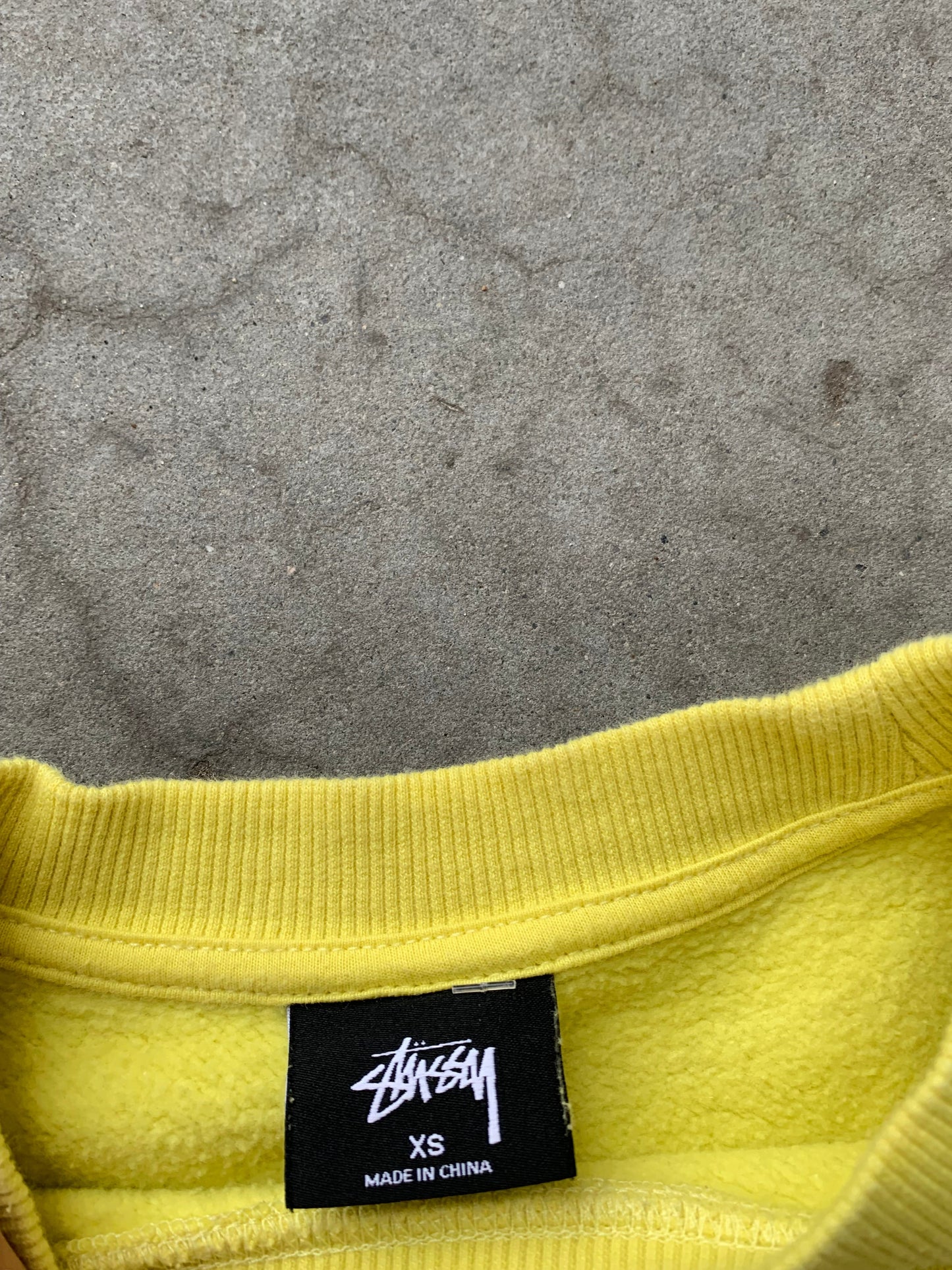 (XS) Stussy Design International Yellow Crewneck