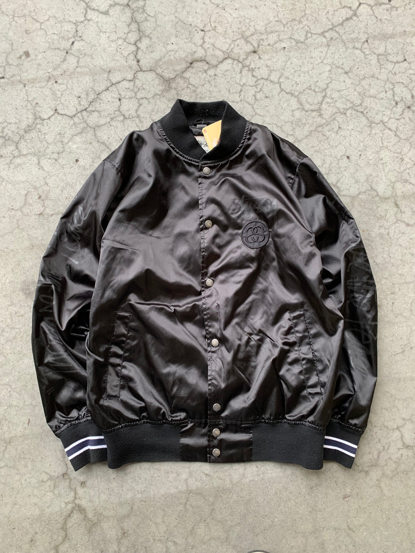 (M) Stussy Increase The Peace Satin Bomber Jkt