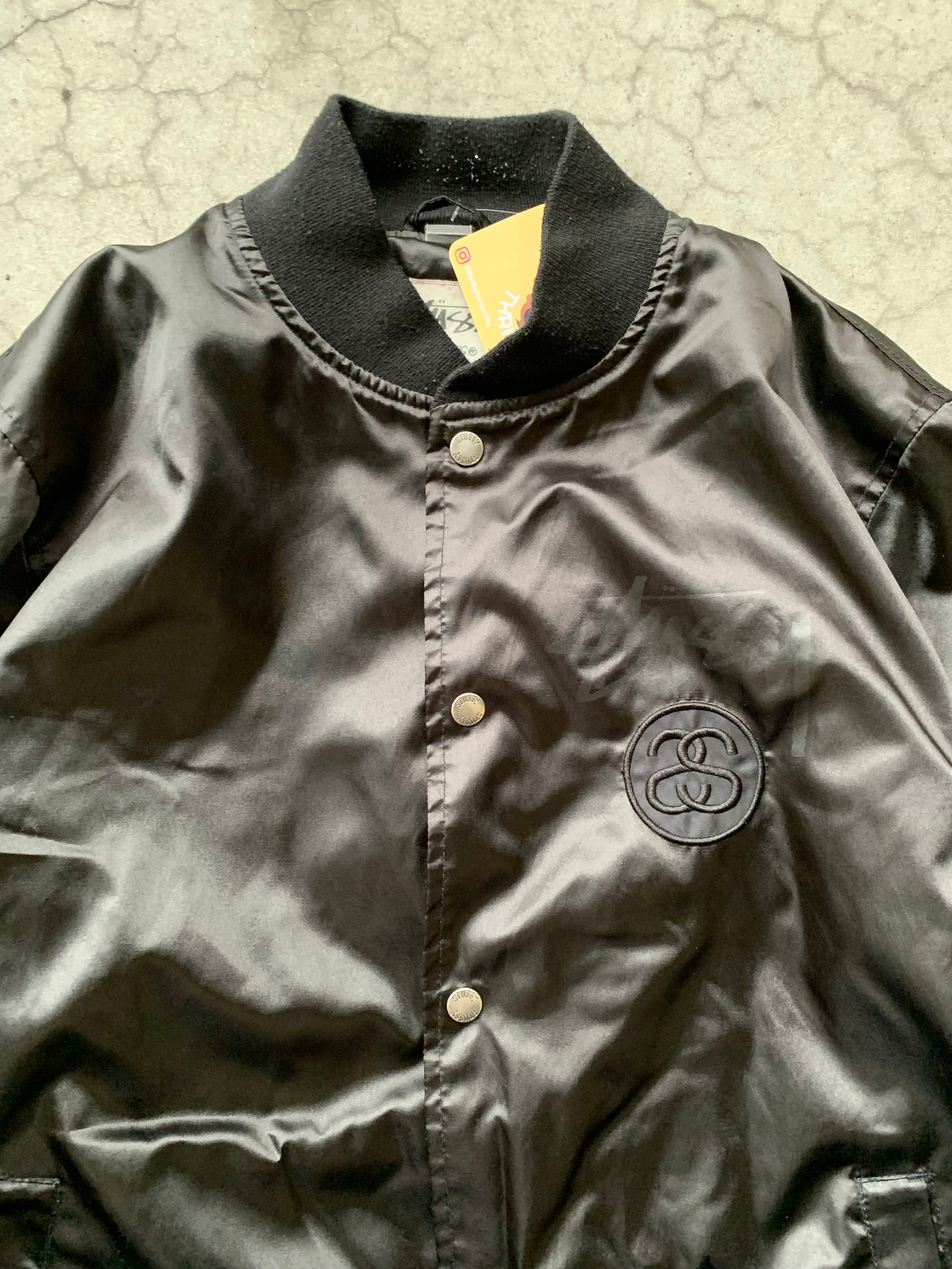 (M) Stussy Increase The Peace Satin Bomber Jkt