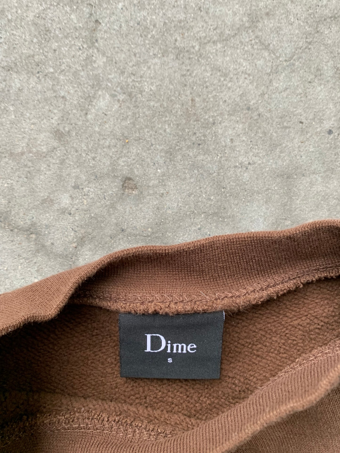 (S) Dime Chocolate Brown Crewneck