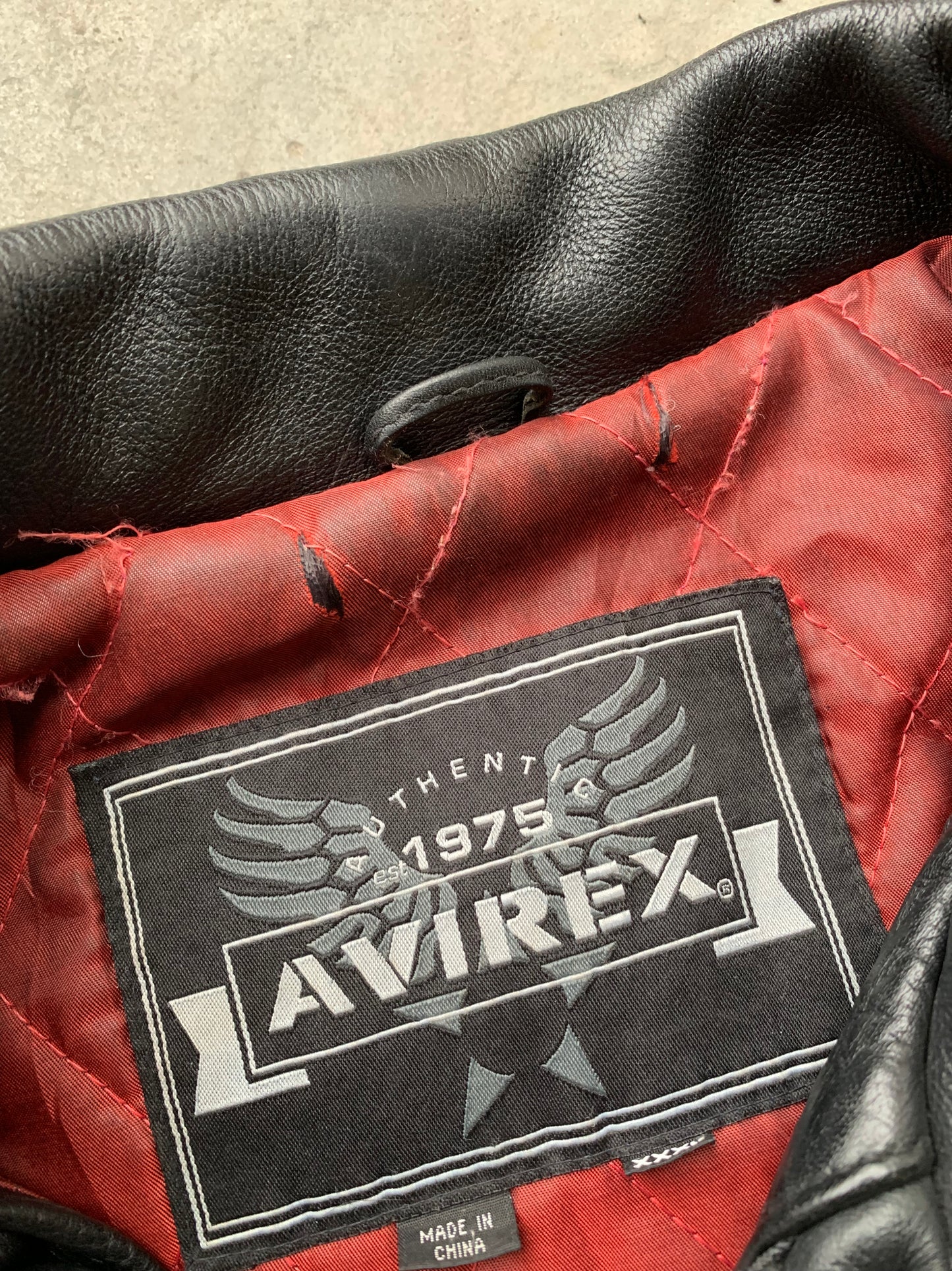 (3X) Vintage Avirex Leather Varsity