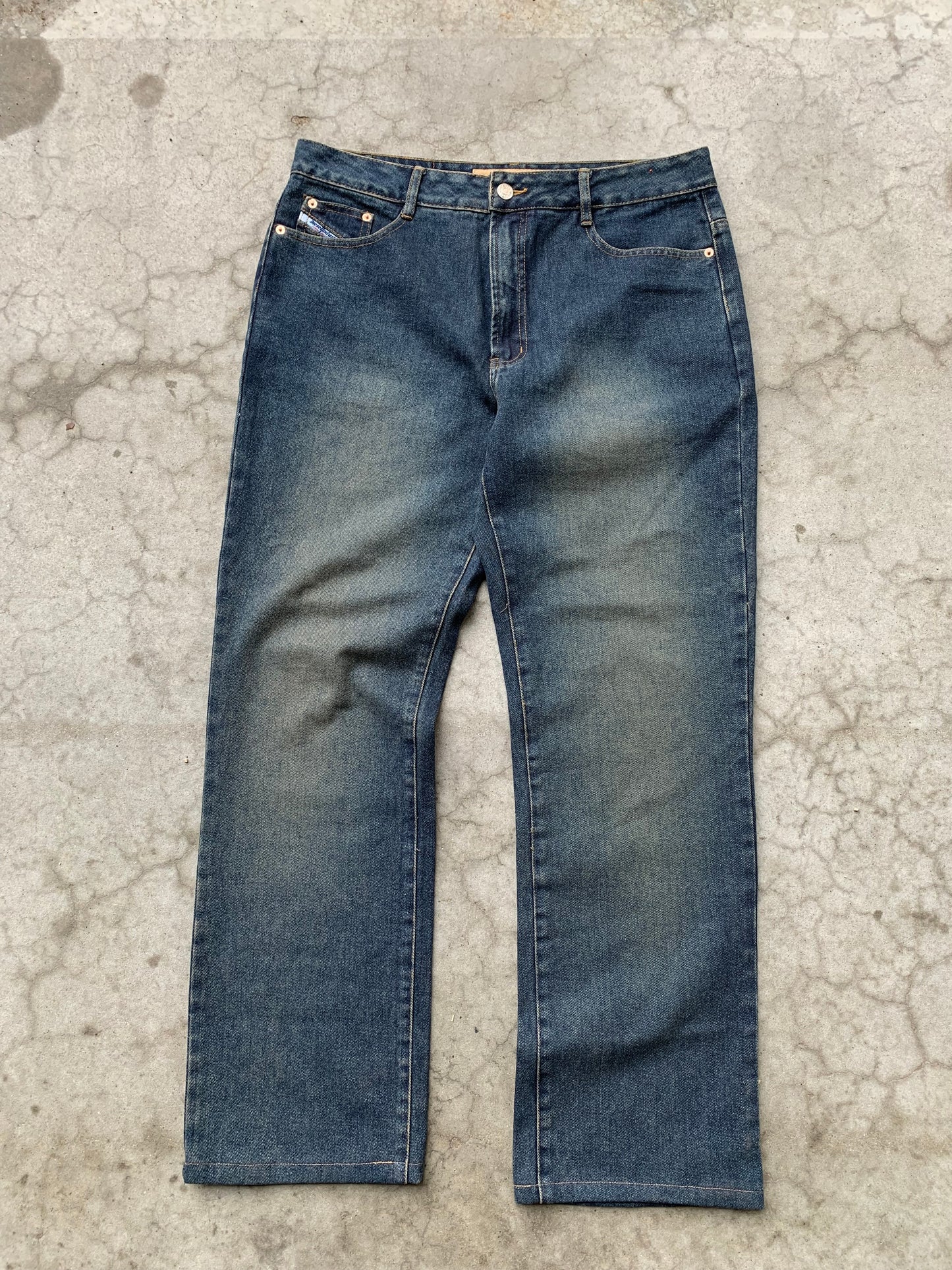 (36”) Sunfaded Diesel Raw Denim