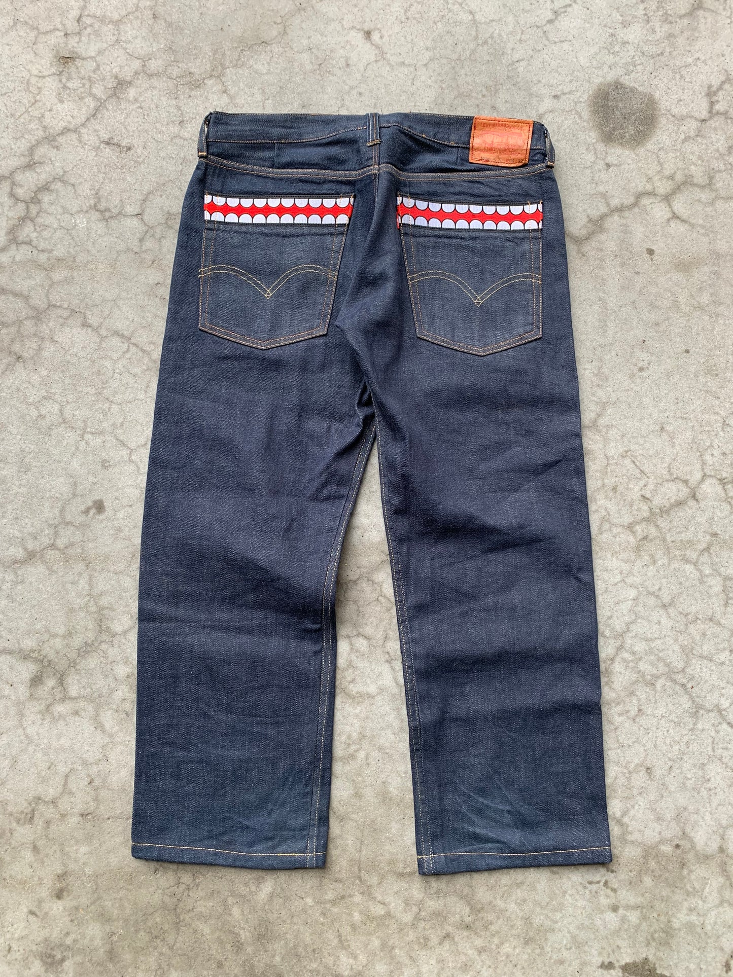 (34”) Kaws x Levi’s Raw Selvedge Denim