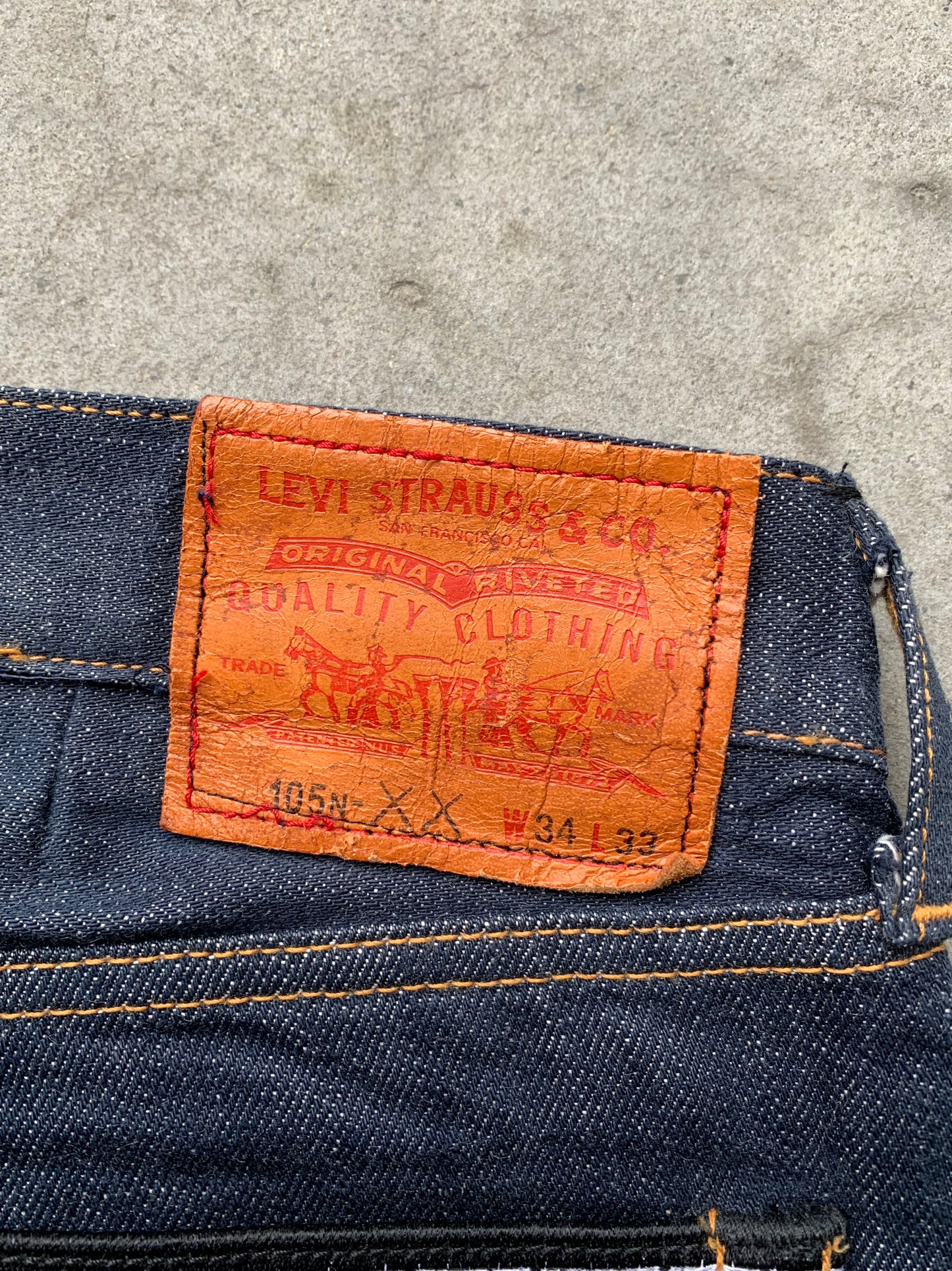 (34”) Kaws x Levi’s Raw Selvedge Denim