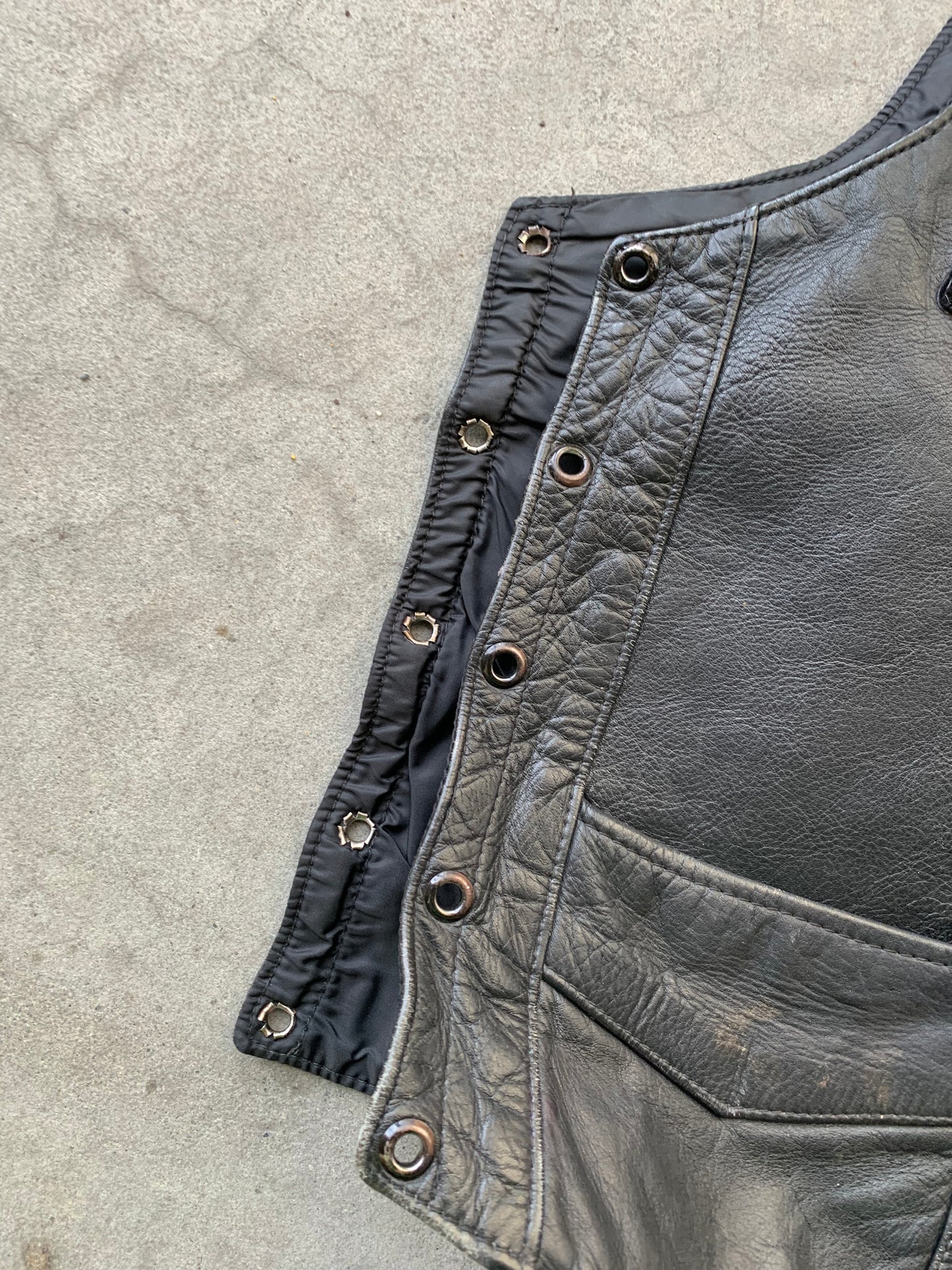 (XS) 90’s Harley Davidson Leather Vest