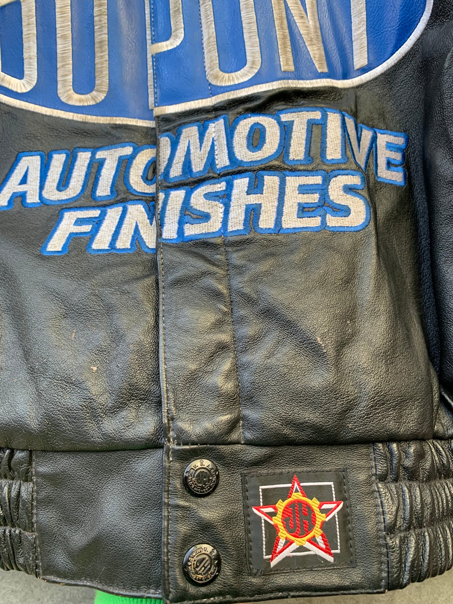 (L) 90’s Full Leather DuPont Racing Jacket