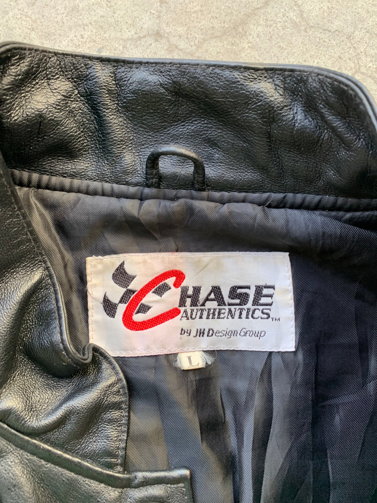 (L) 90’s Full Leather DuPont Racing Jacket