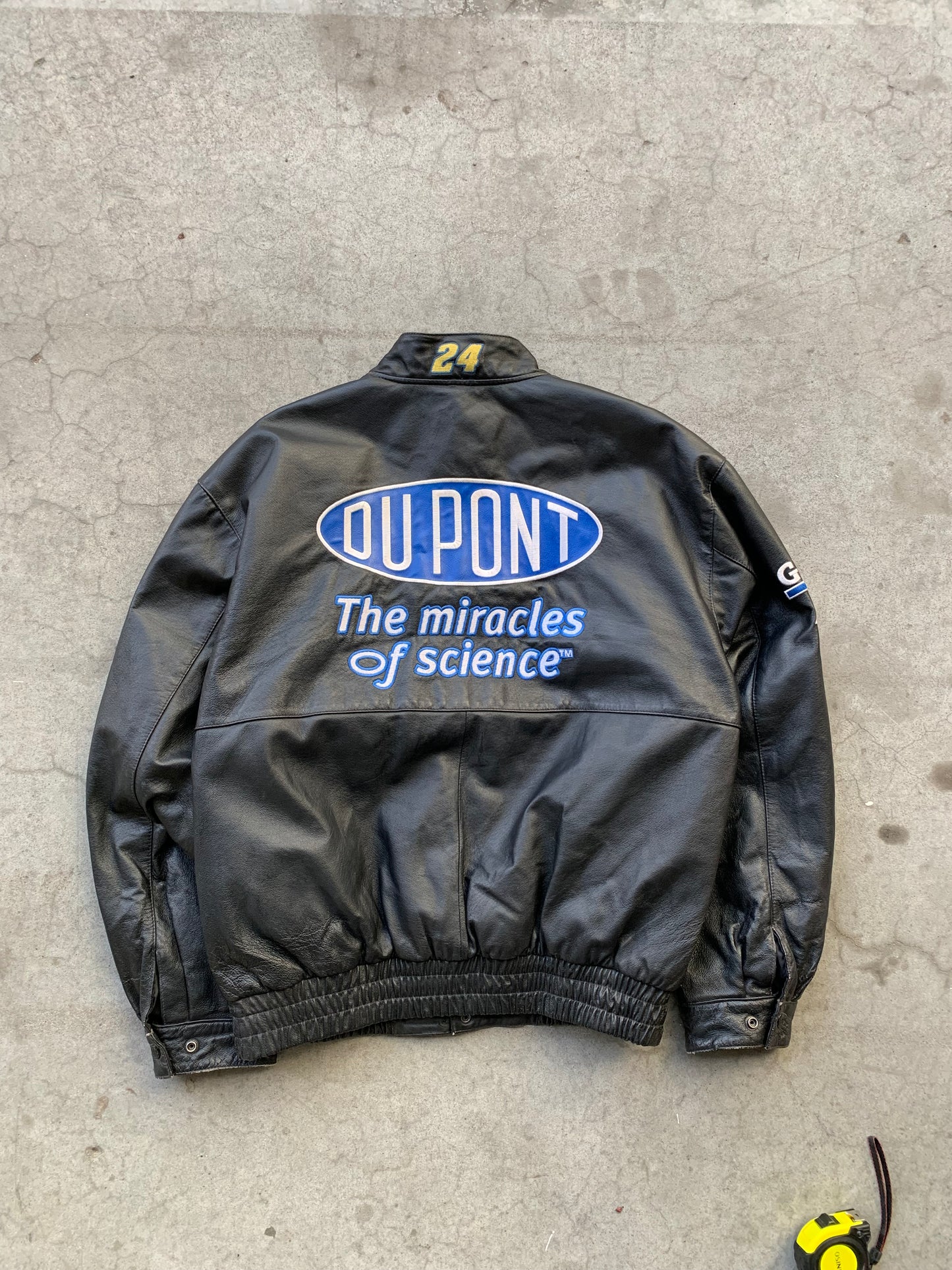 (L) 90’s Full Leather DuPont Racing Jacket