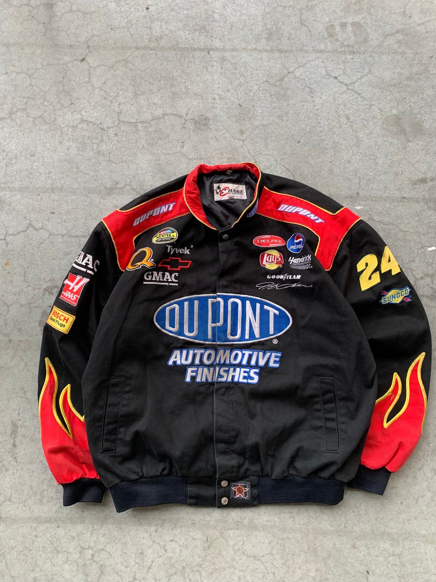 (2X) 90’s Dupont Flames Racing Jacket