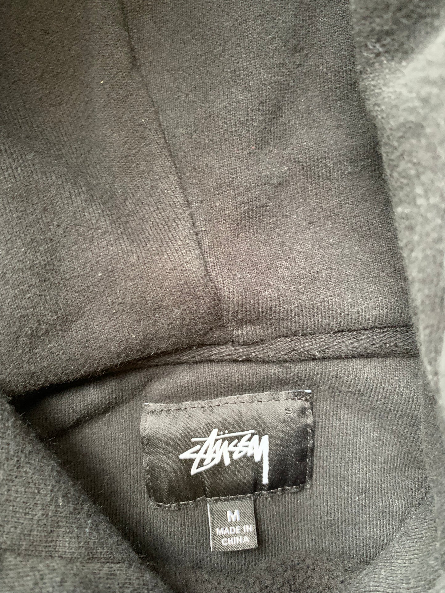 (M/L) Stussy Black Tonal Script Hoodie