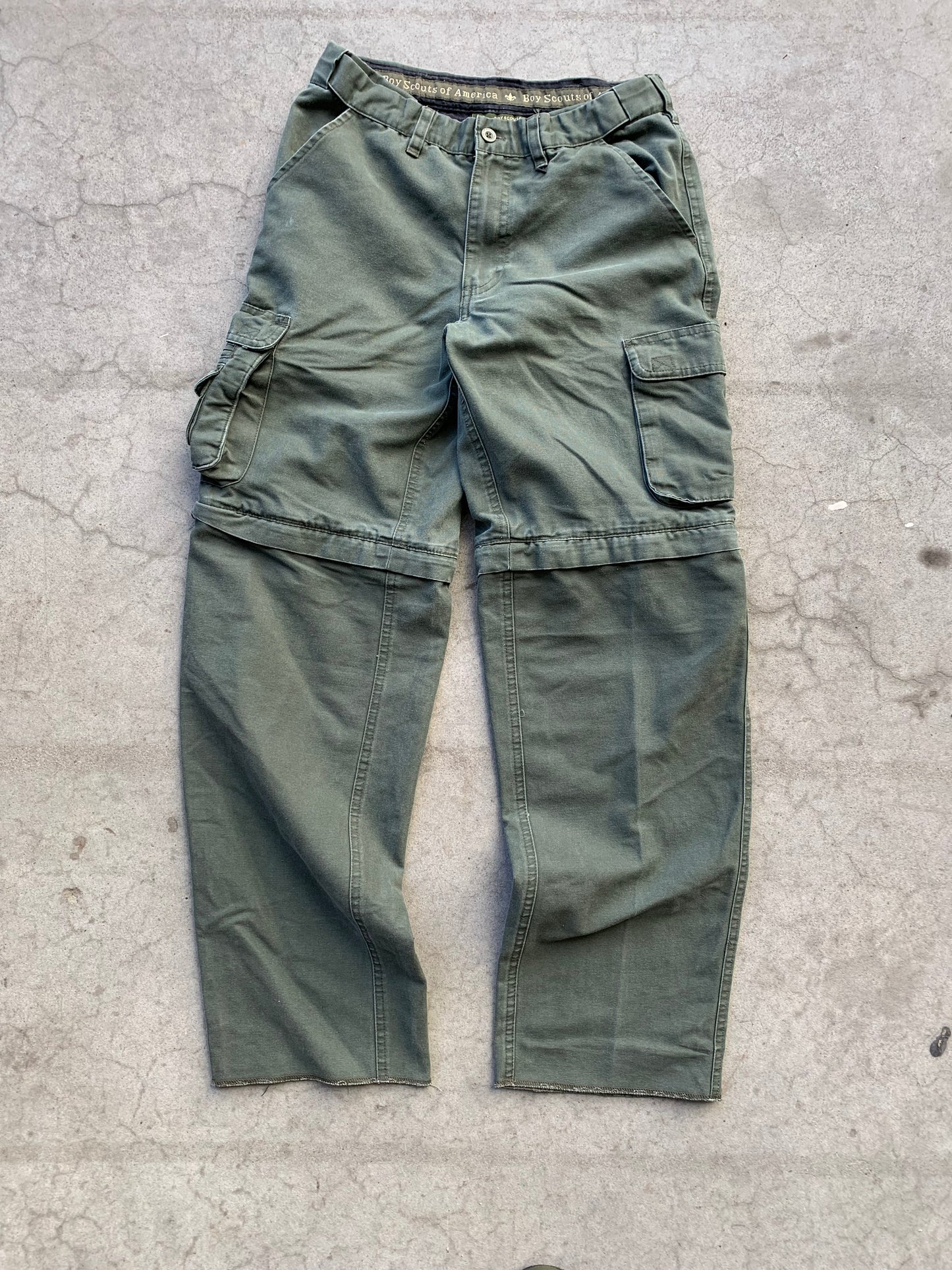 (28”) Green Military Scout Cargos