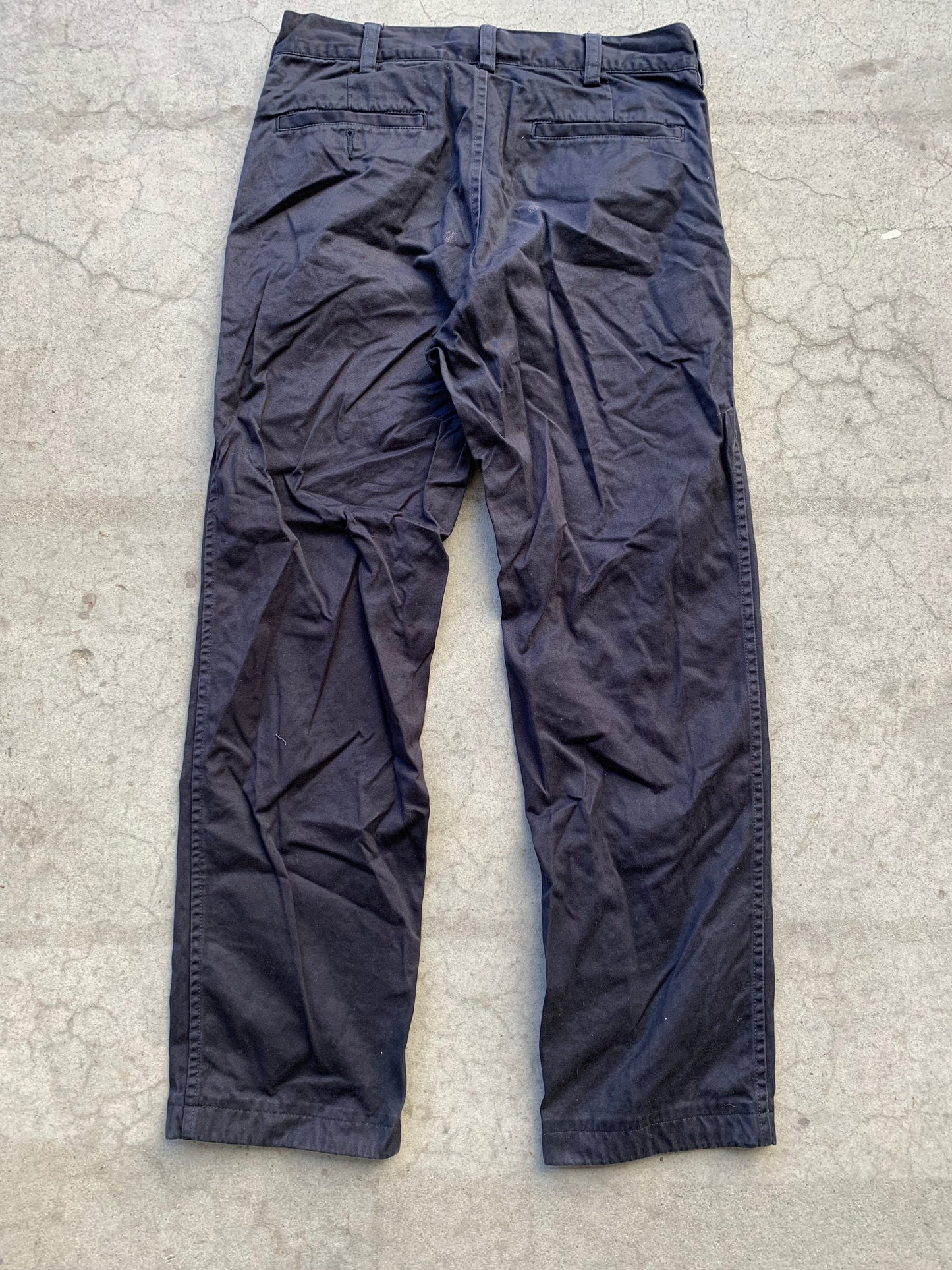 (30”) Navy CDG HOMME Workwear Straight Leg Trousers