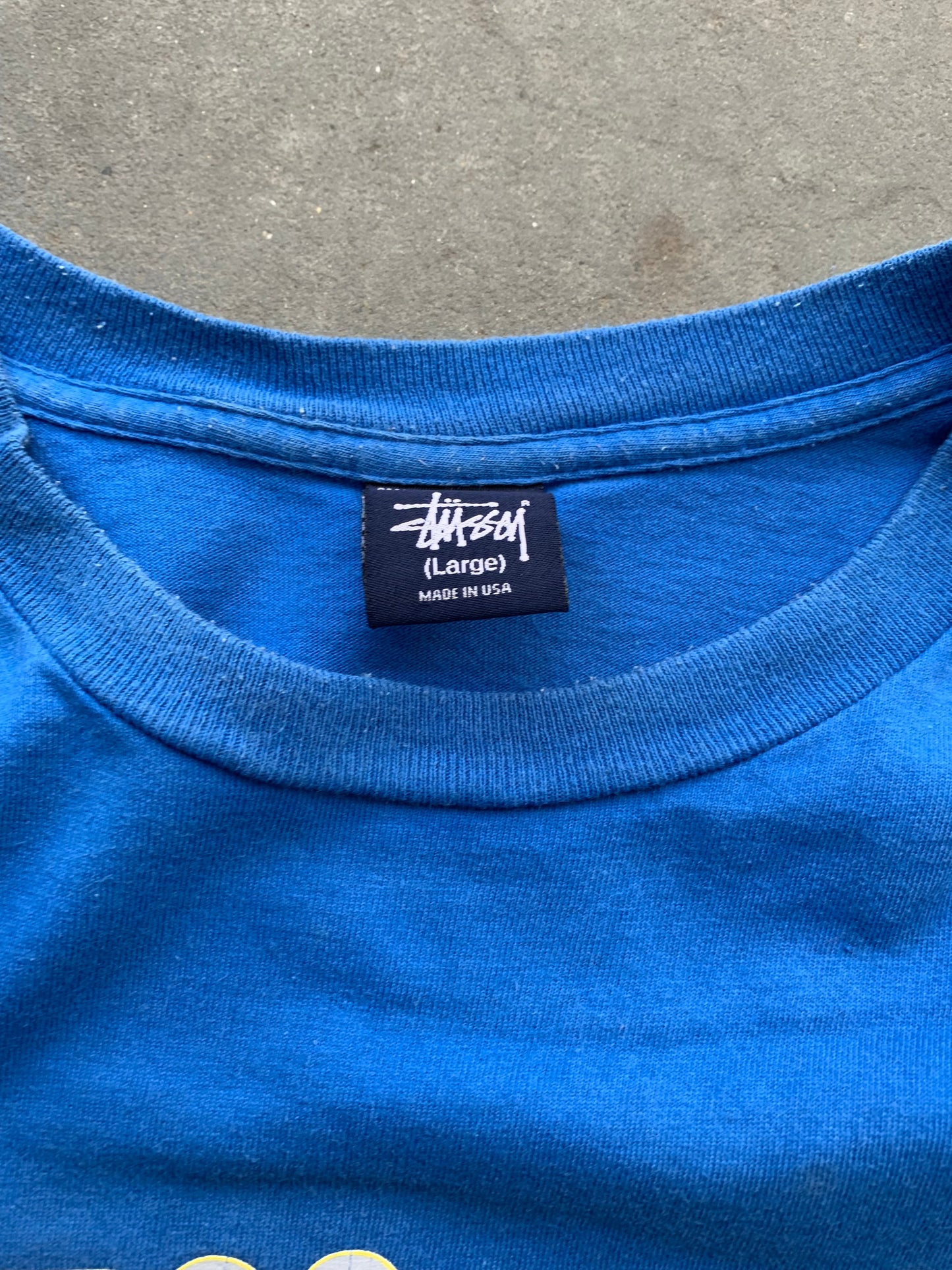 (L) 90’s Stussy One Blue Tee