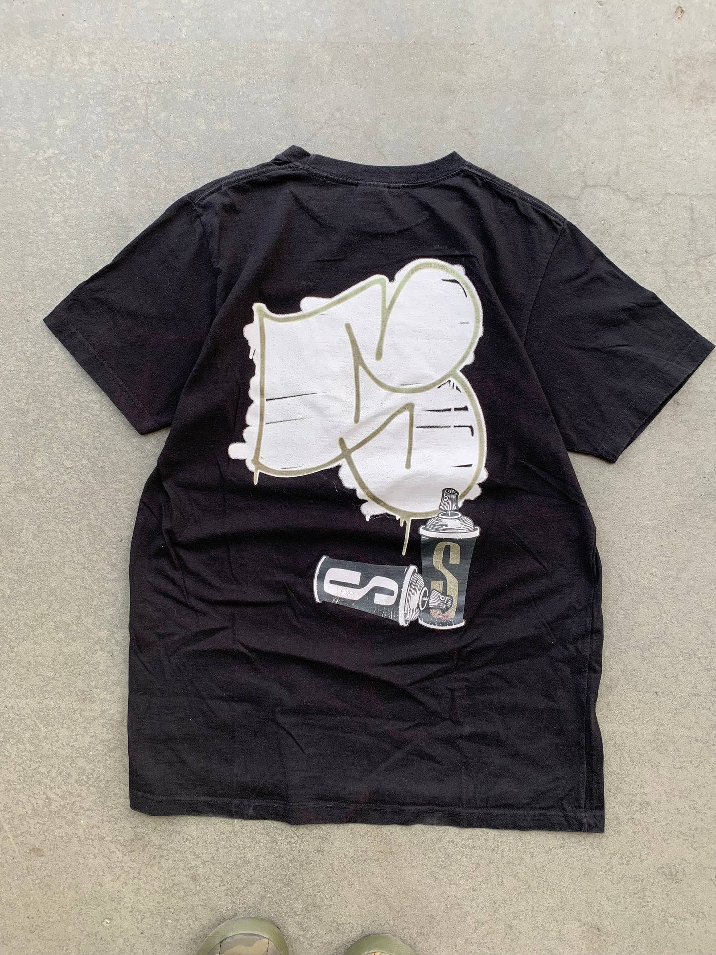 (L) 90’s Stussy Graffiti Spray Can Tee