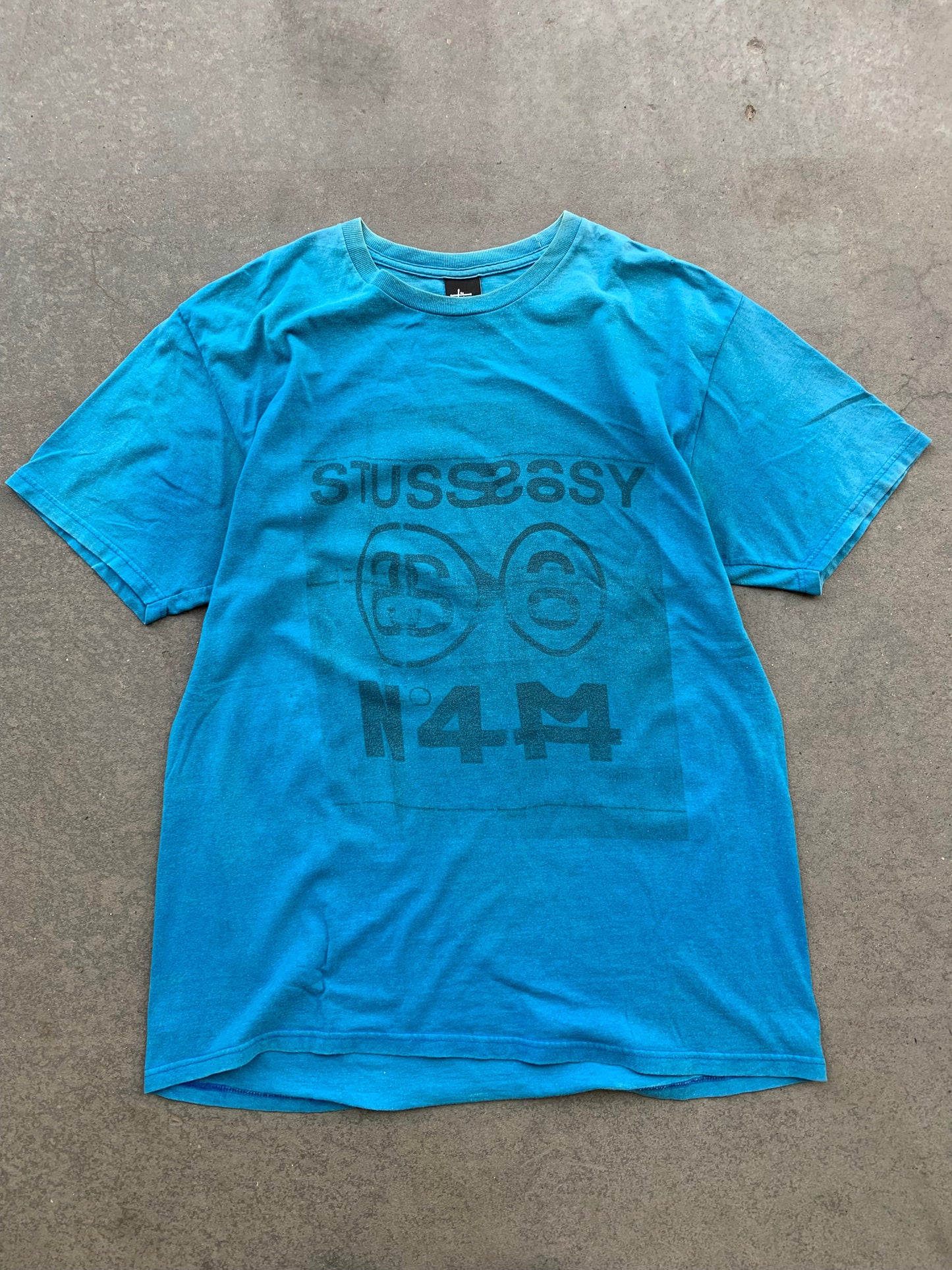 (L/XL) Stussy N4 Faded Blue Tee