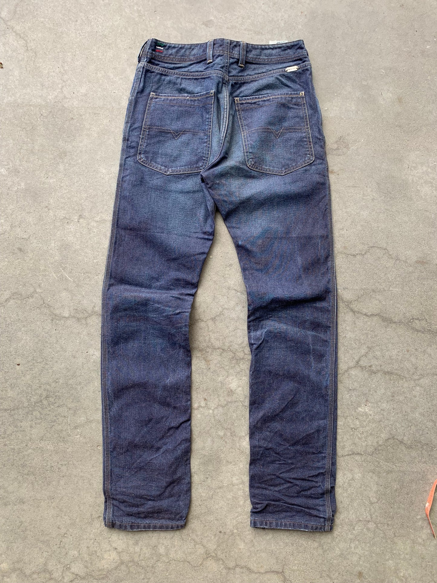 (28”) Y2K Diesel Sunfaded Raw Denim