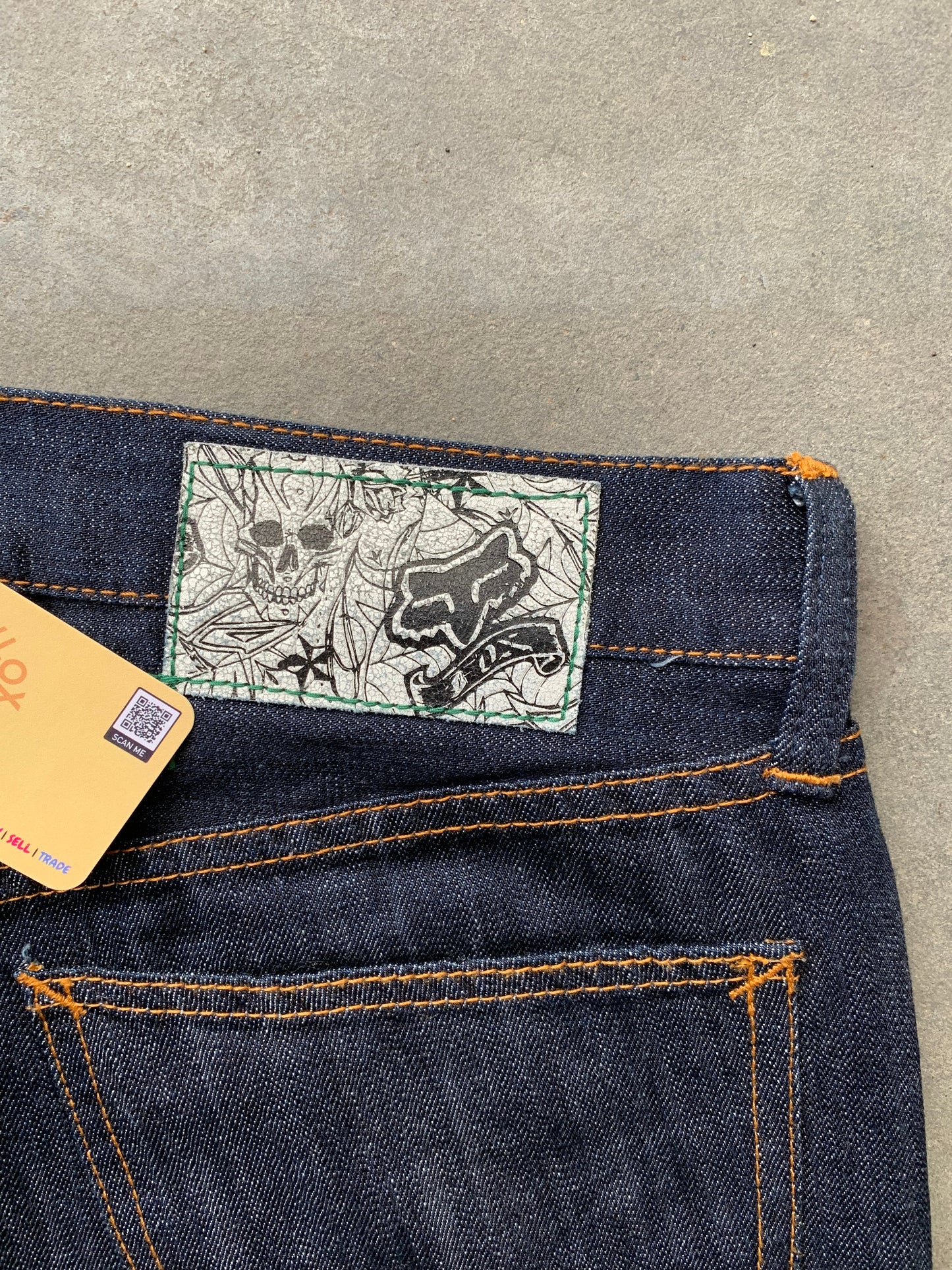 (36”) 00’s Fox Selvedge Raw Denim