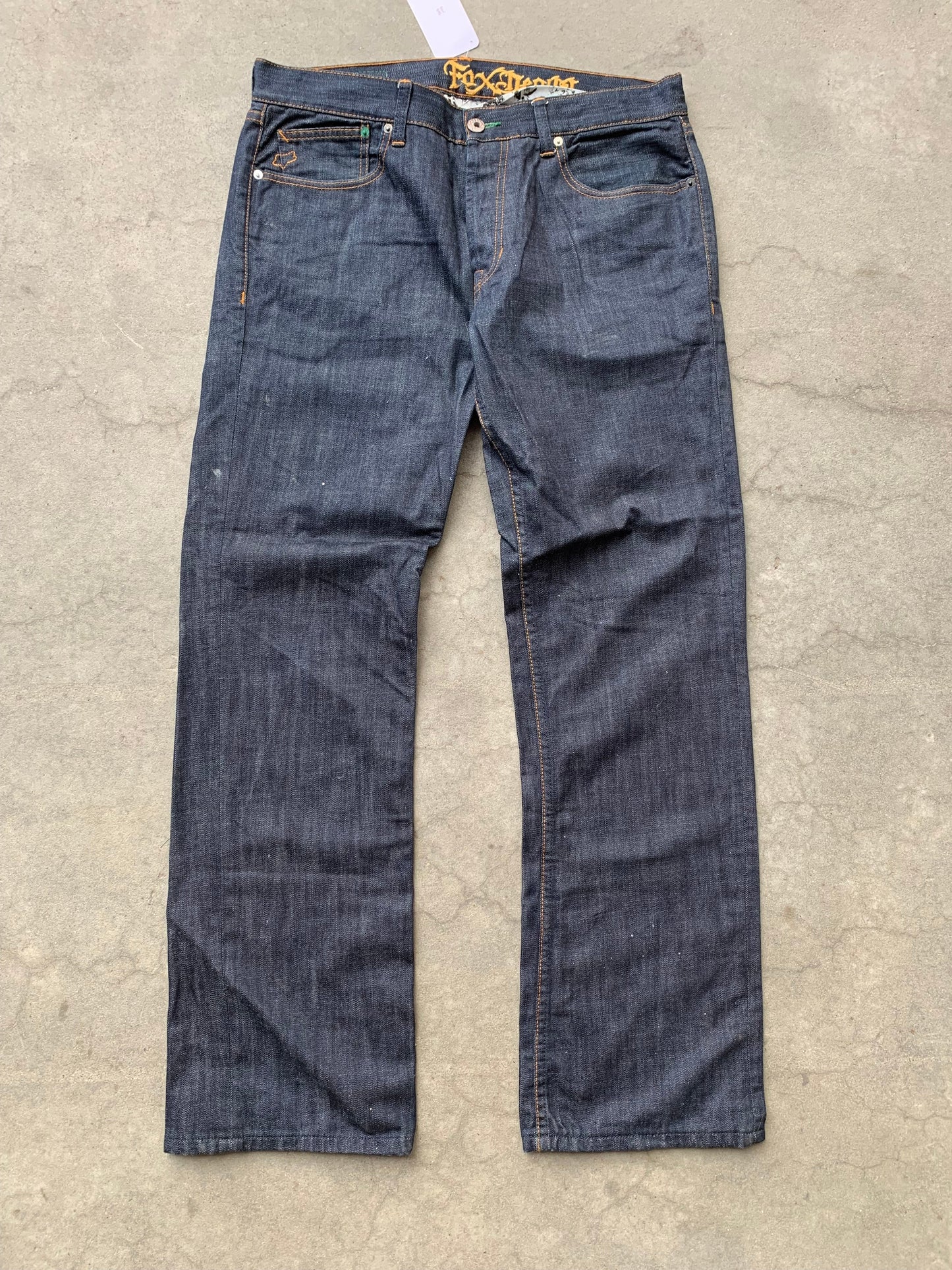 (36”) 00’s Fox Selvedge Raw Denim