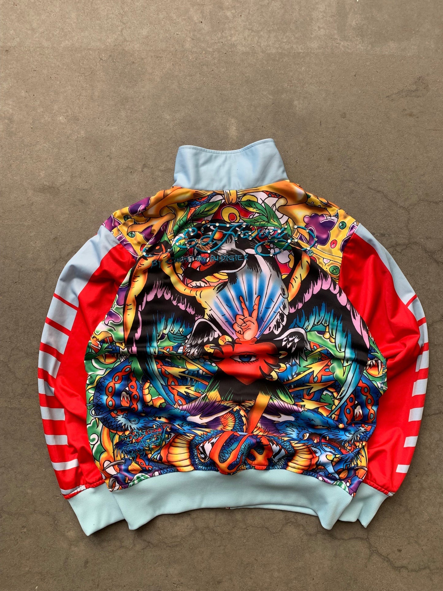 (XL) Ed Hardy AOP Track Top