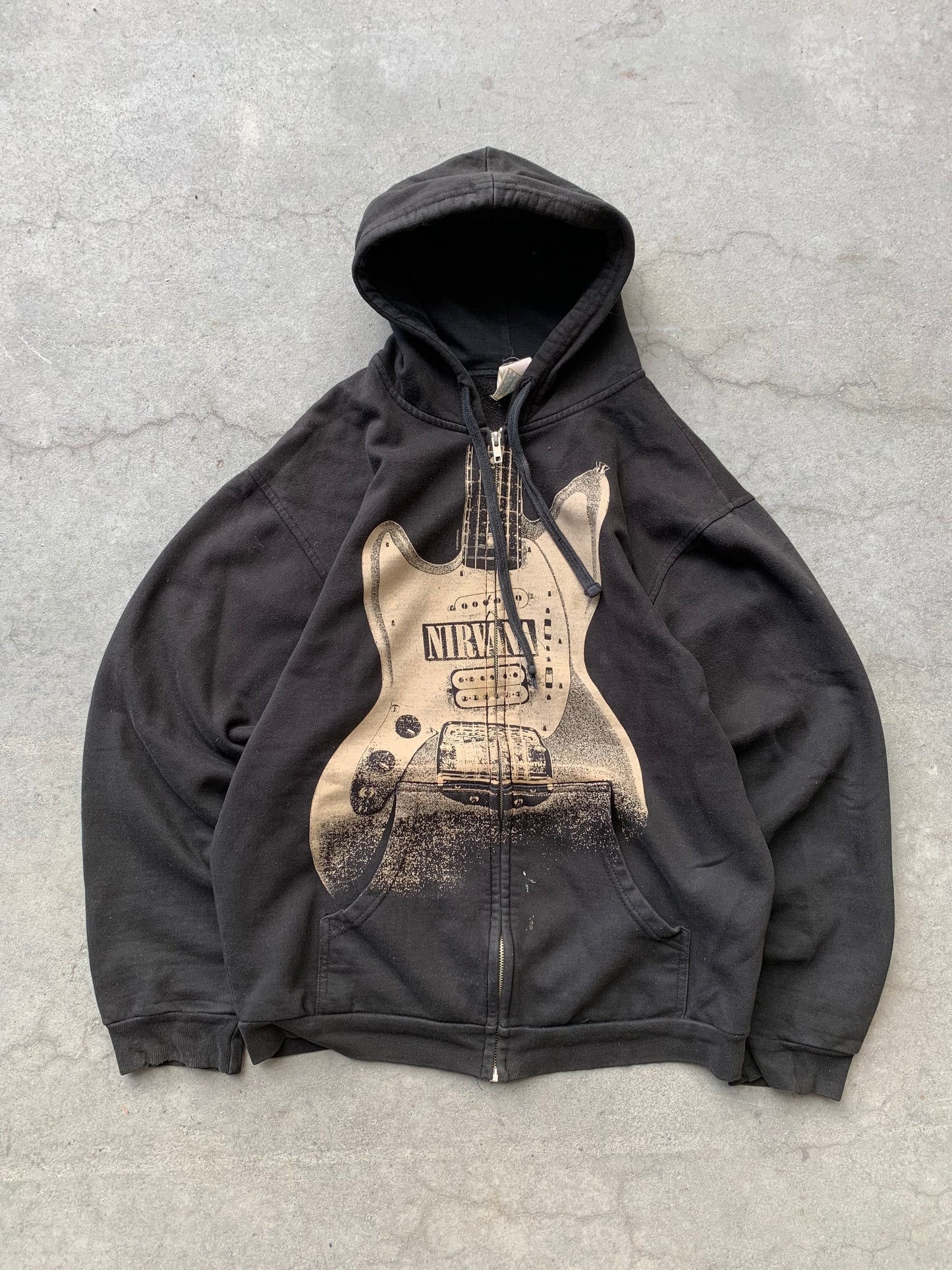 (S/M) 2000s Nirvana Band Zip Up Hoodie