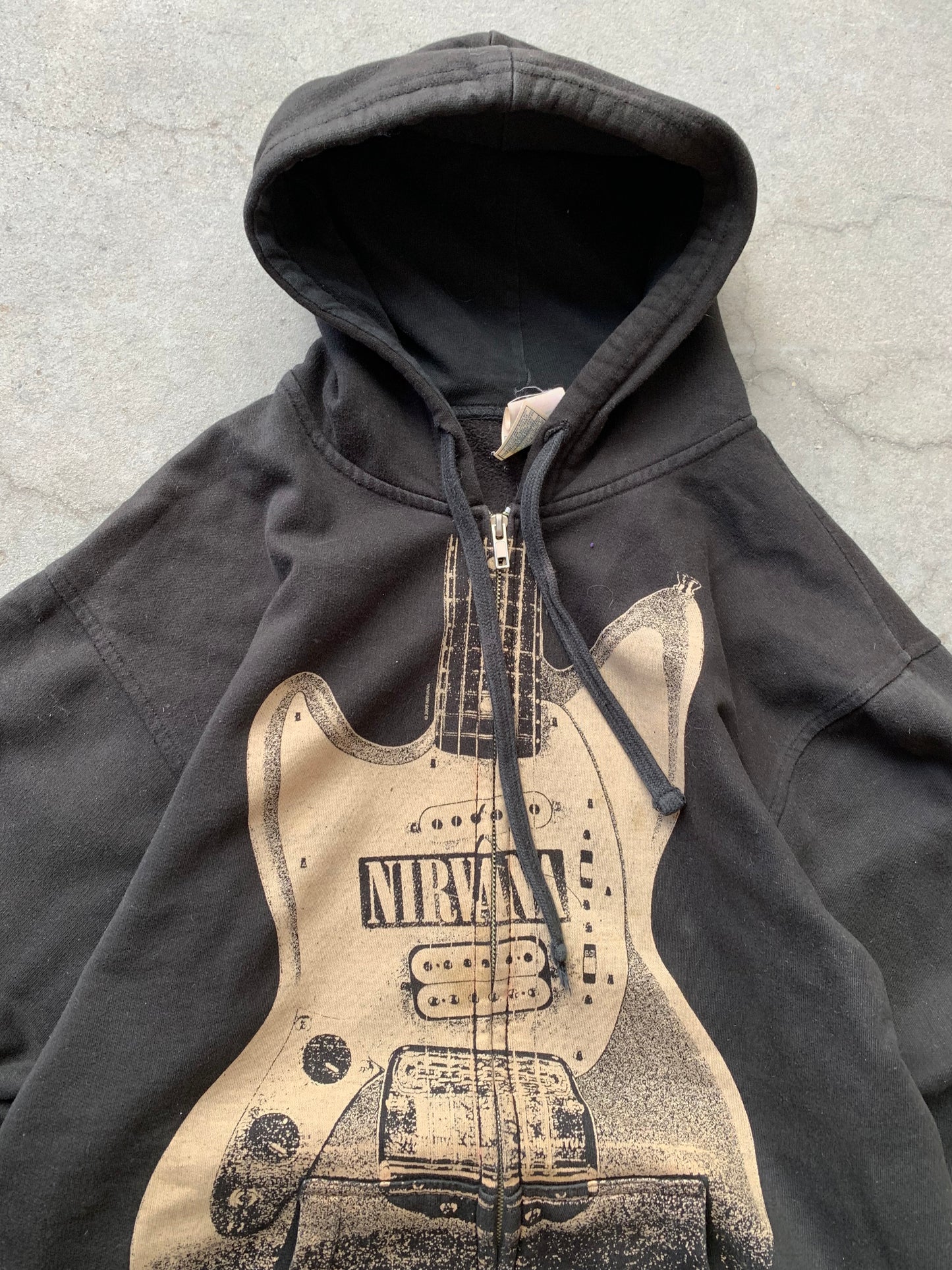 (S/M) 2000s Nirvana Band Zip Up Hoodie