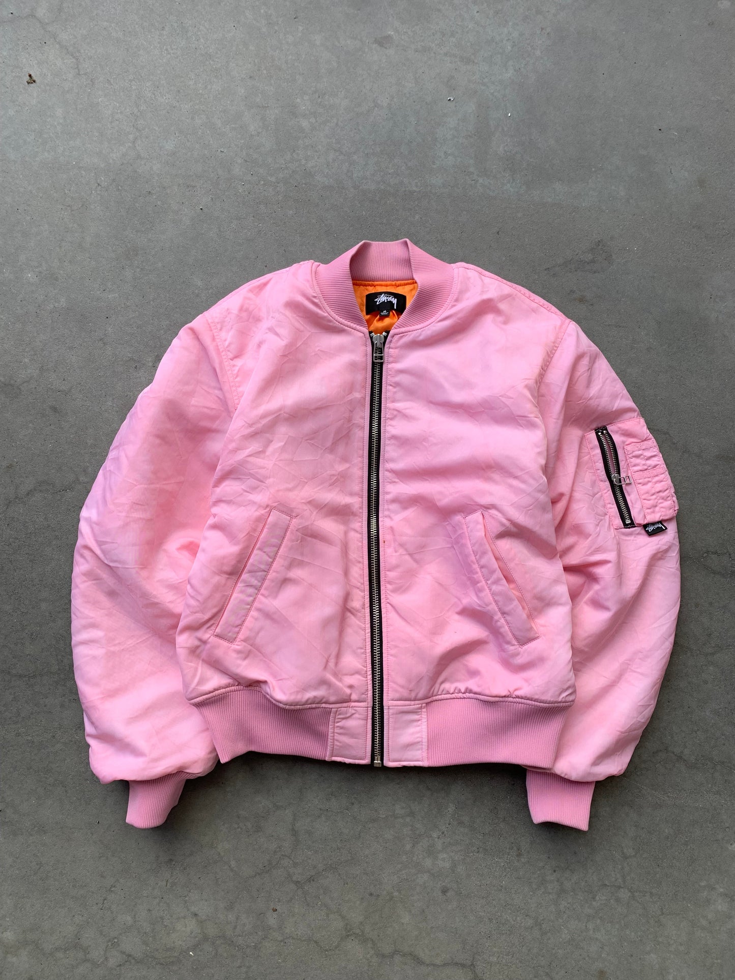 (M) Stussy Aviator Pink Bomber