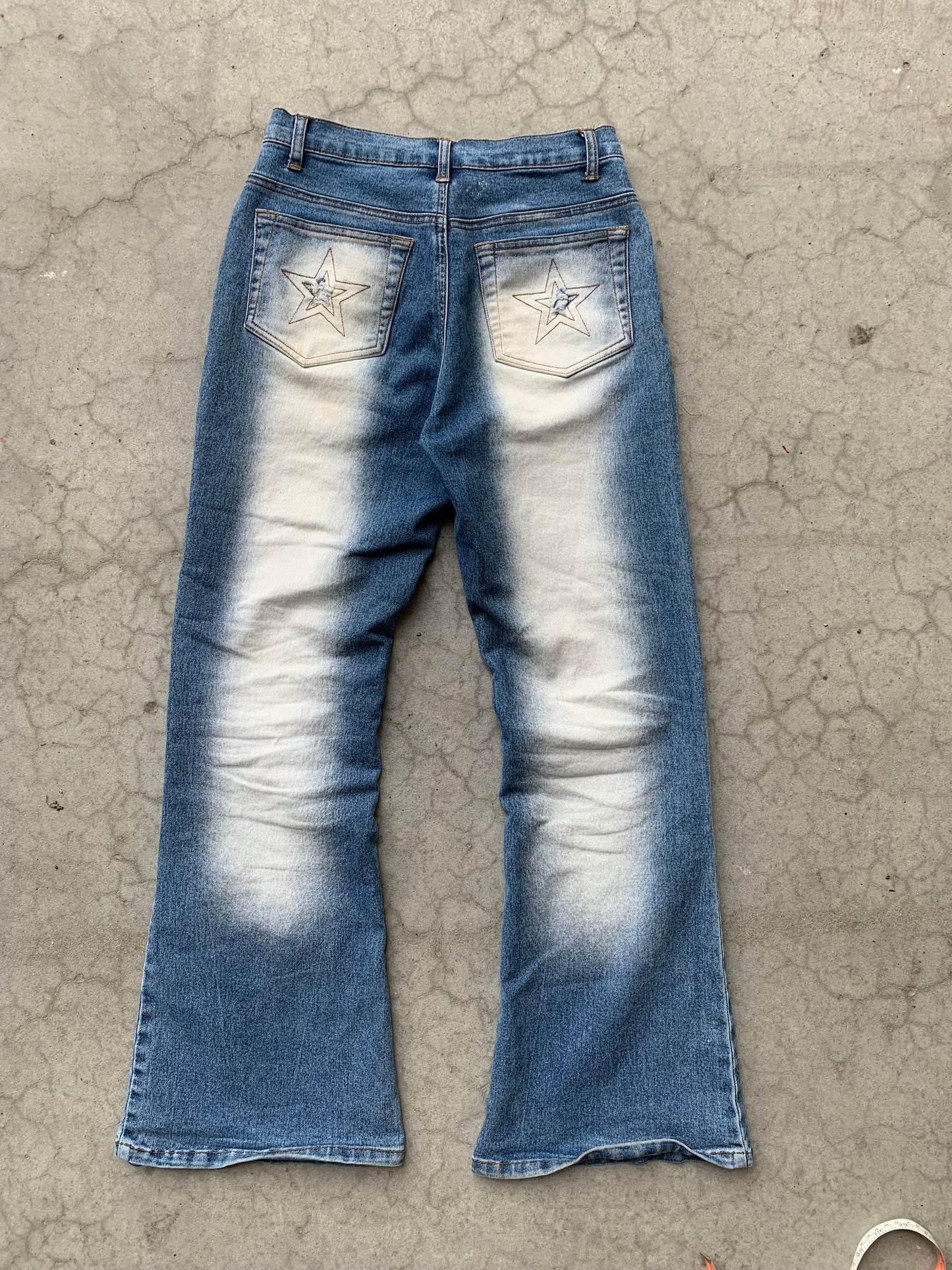 (26”) Y2K 725 Original Star Distressed Sunfaded Flares