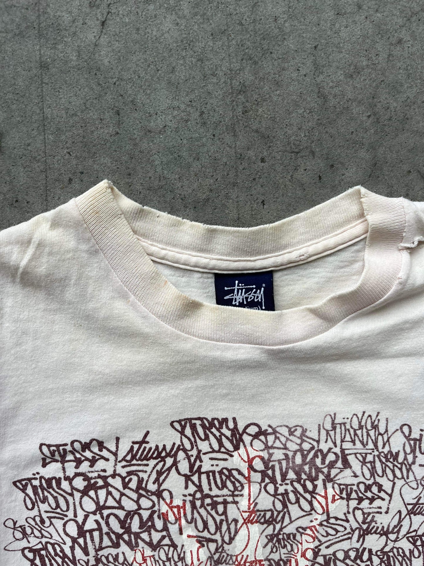 (M) 1999 Stussy Scribble Script Tee