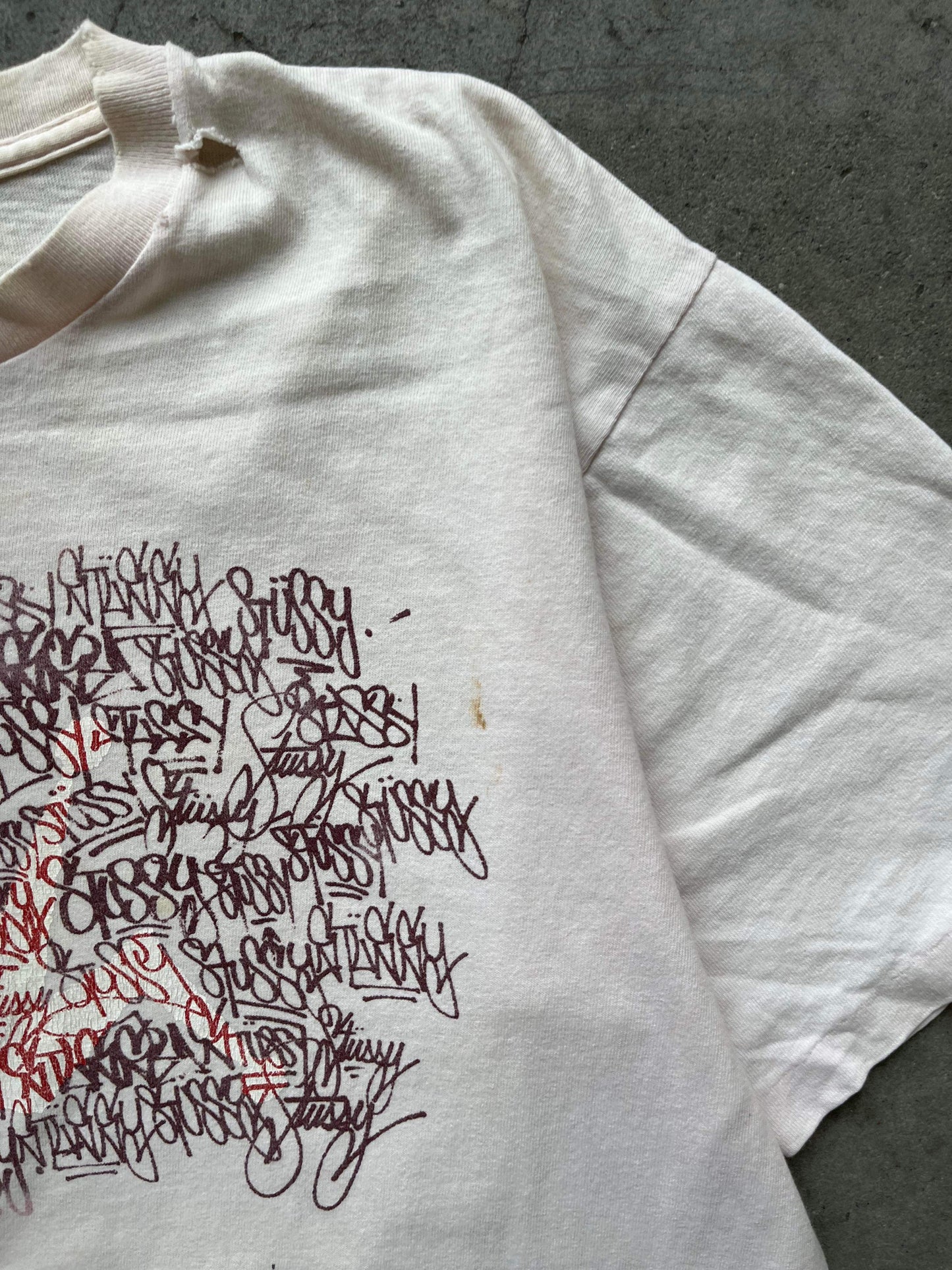 (M) 1999 Stussy Scribble Script Tee