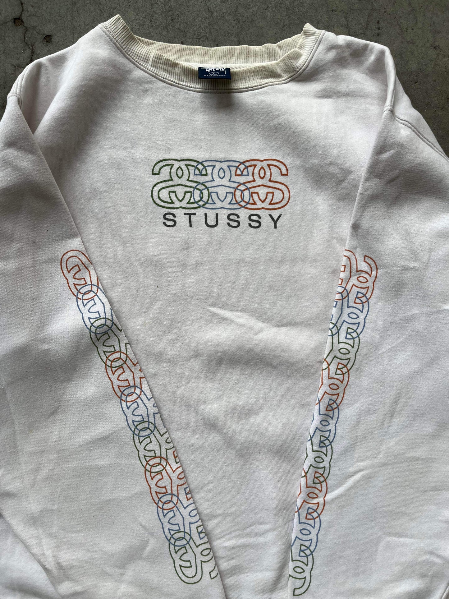 (L/XL) 90’s Stussy Logo Crewneck