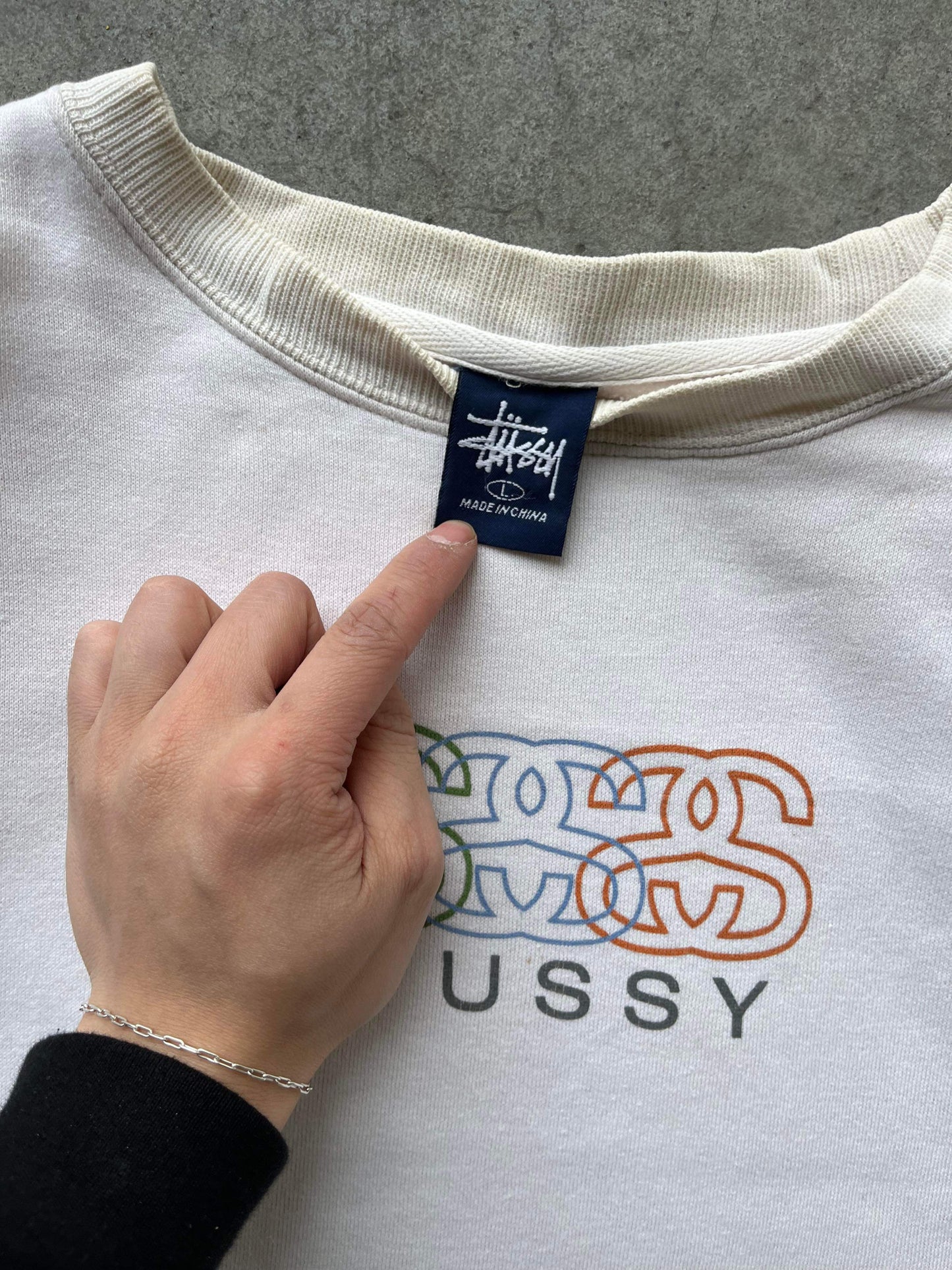 (L/XL) 90’s Stussy Logo Crewneck