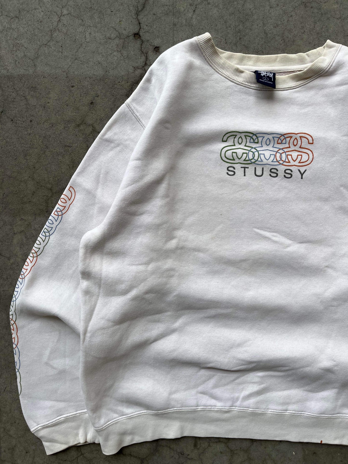 (L/XL) 90’s Stussy Logo Crewneck