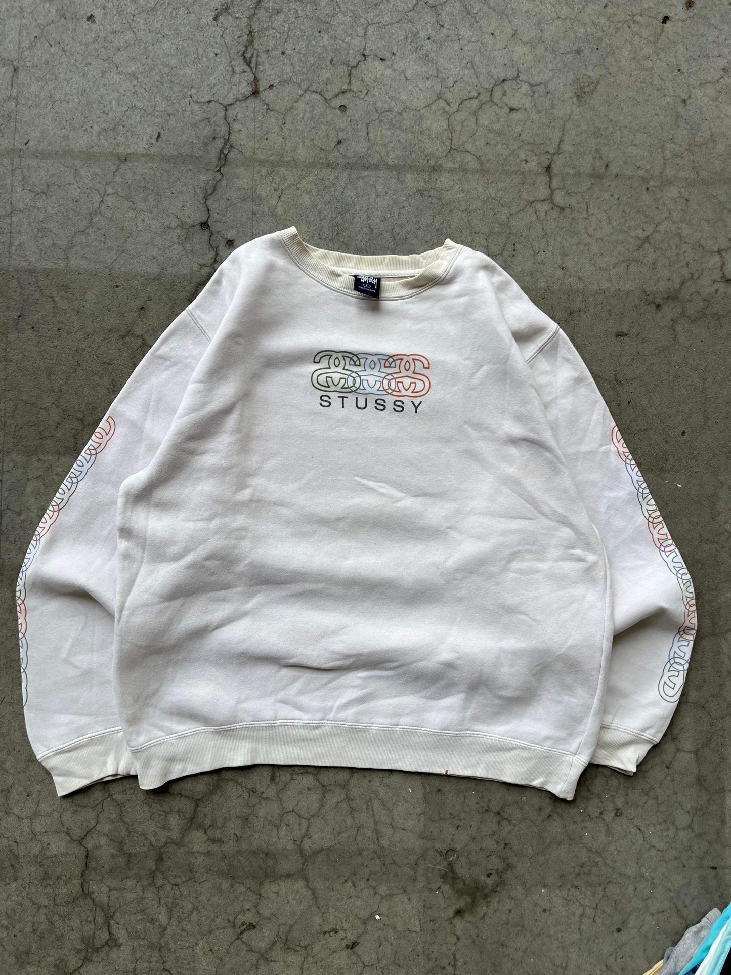 (L/XL) 90’s Stussy Logo Crewneck