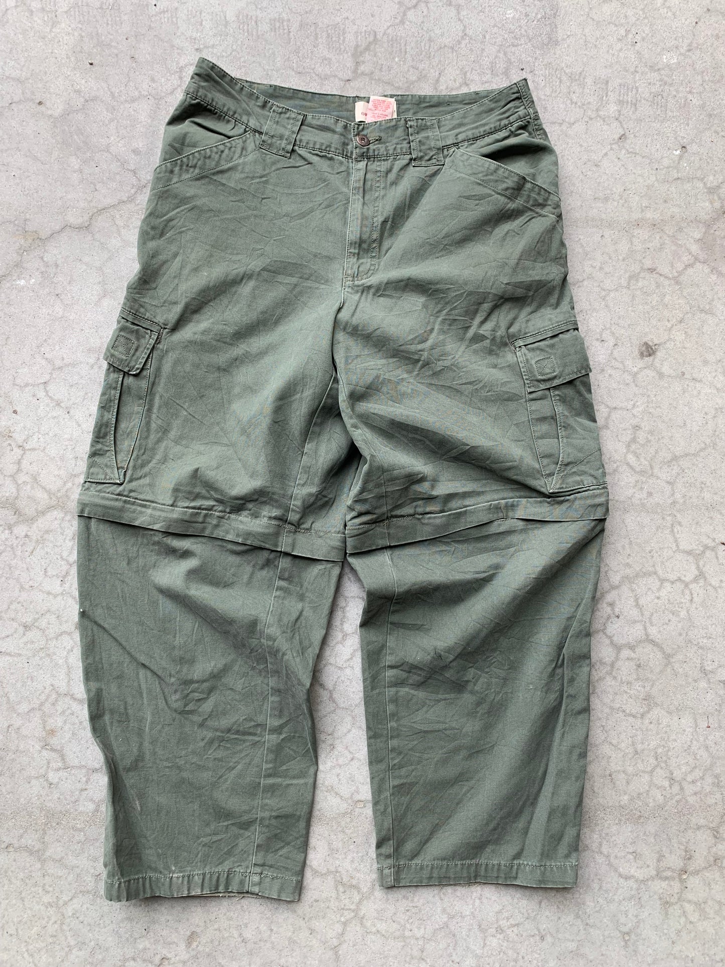 (36”) Vintage Baggy Green Military Cargos