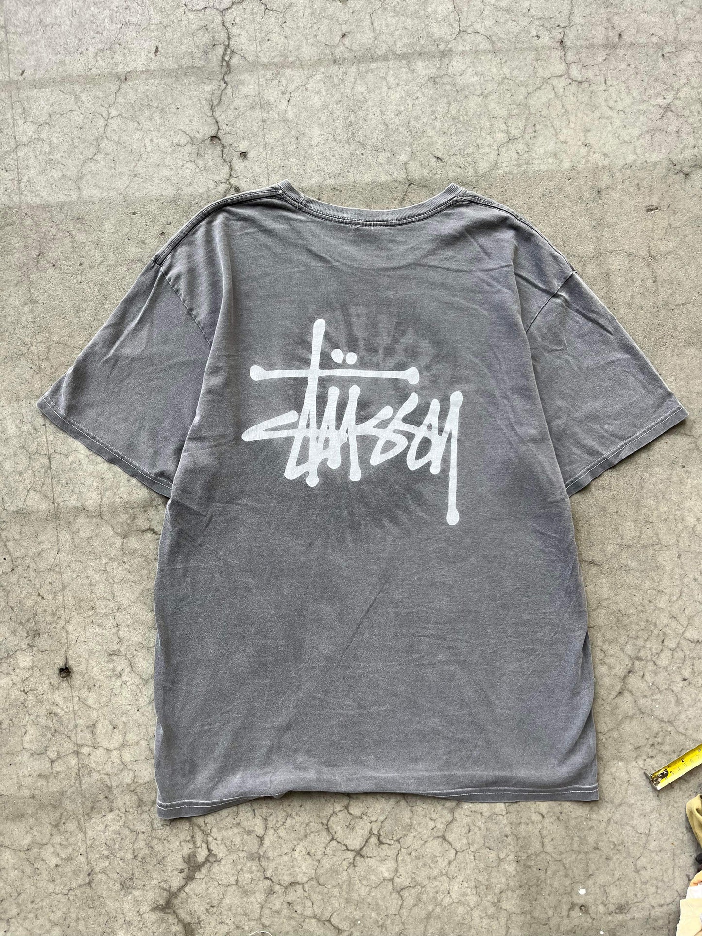 (L/XL) Sunfaded Stussy Script Tee