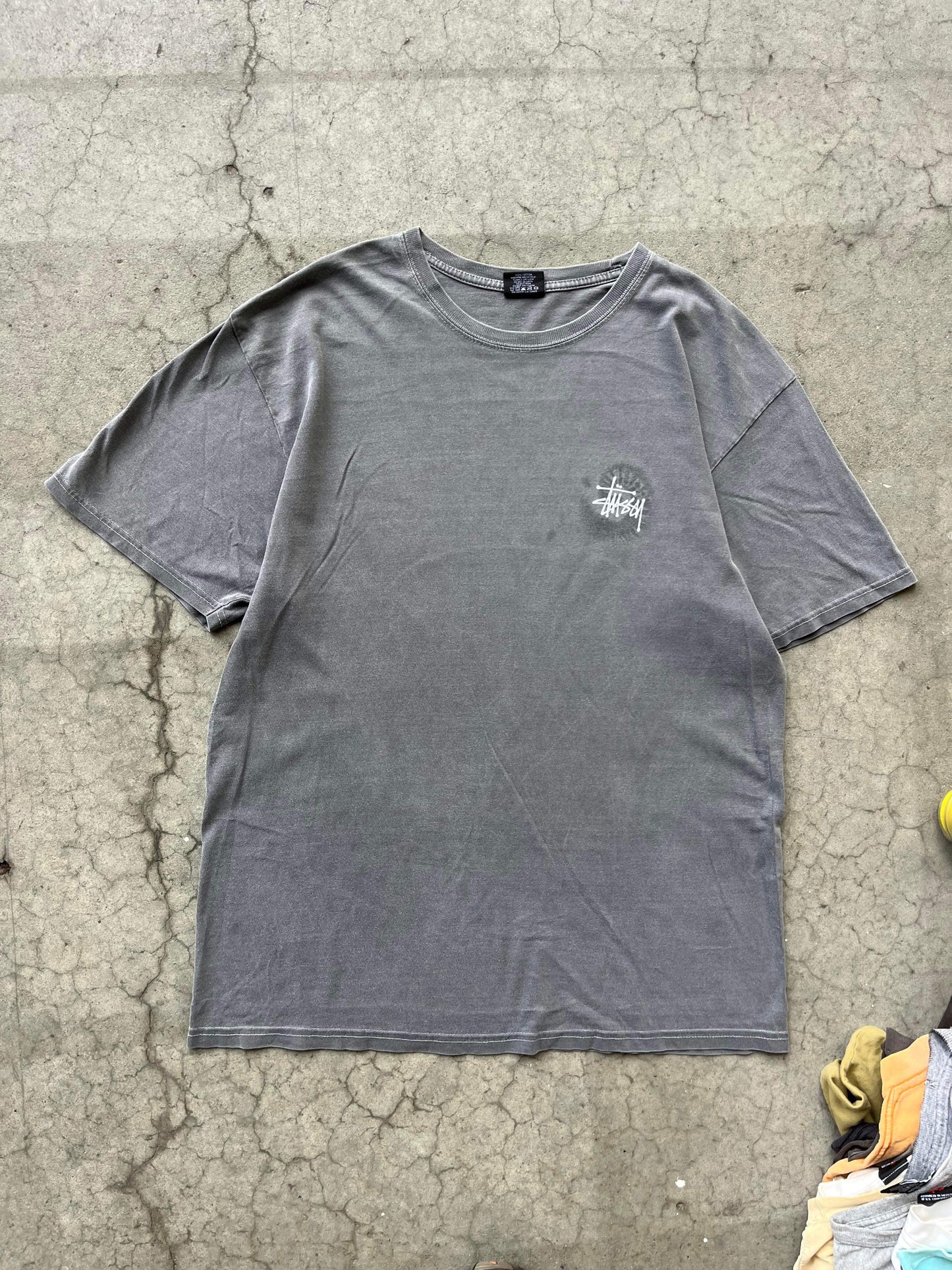 (L/XL) Sunfaded Stussy Script Tee