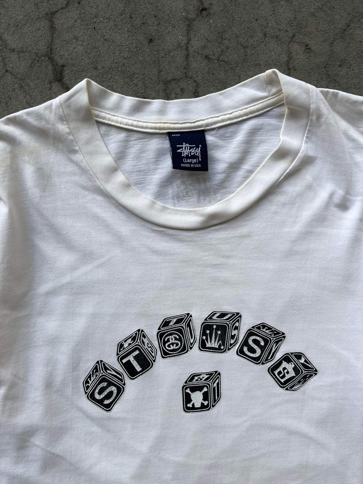 (L/XL) 1998 Stussy 3D Building Blocks Tee