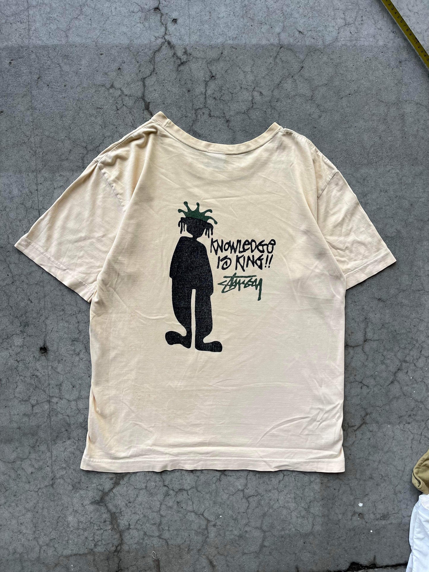 (M/L) 90s Distressed Stussy Knowledge is King Tee