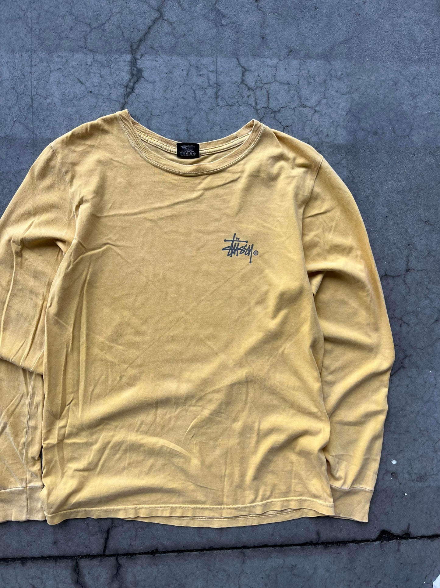 (M/L) Stussy Yellow Script LS