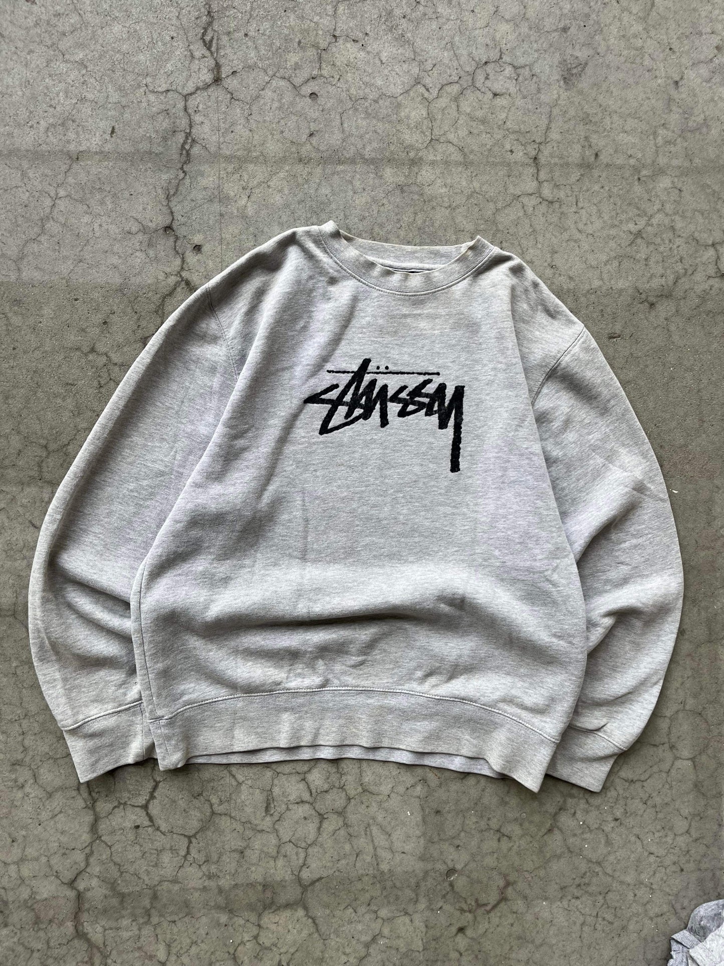 (L) Stussy Script Crewneck