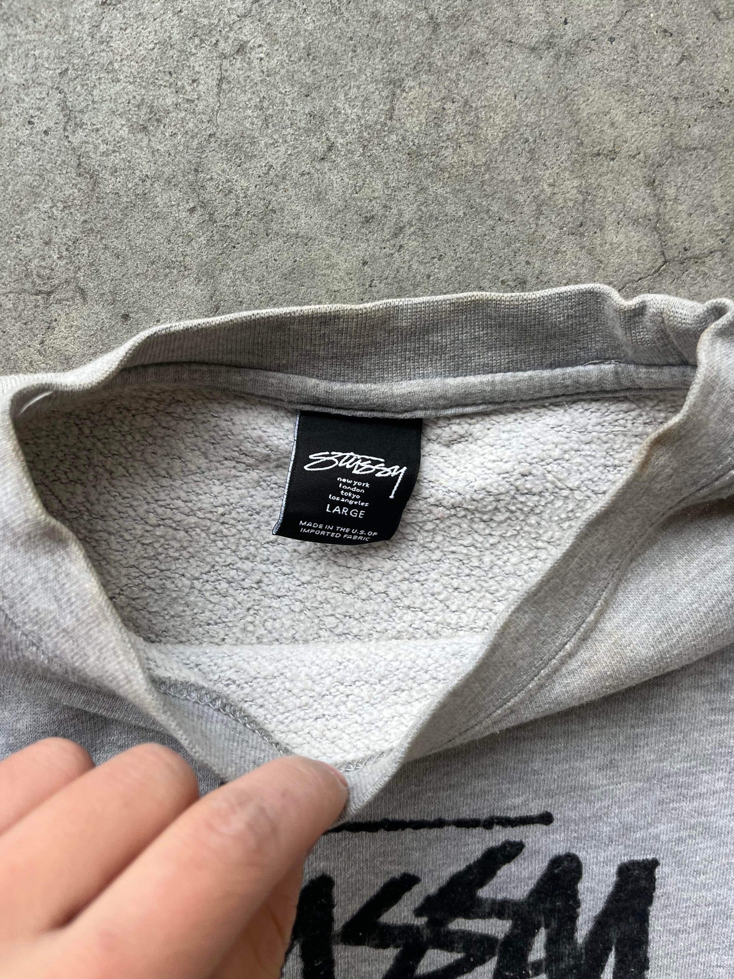 (L) Stussy Script Crewneck