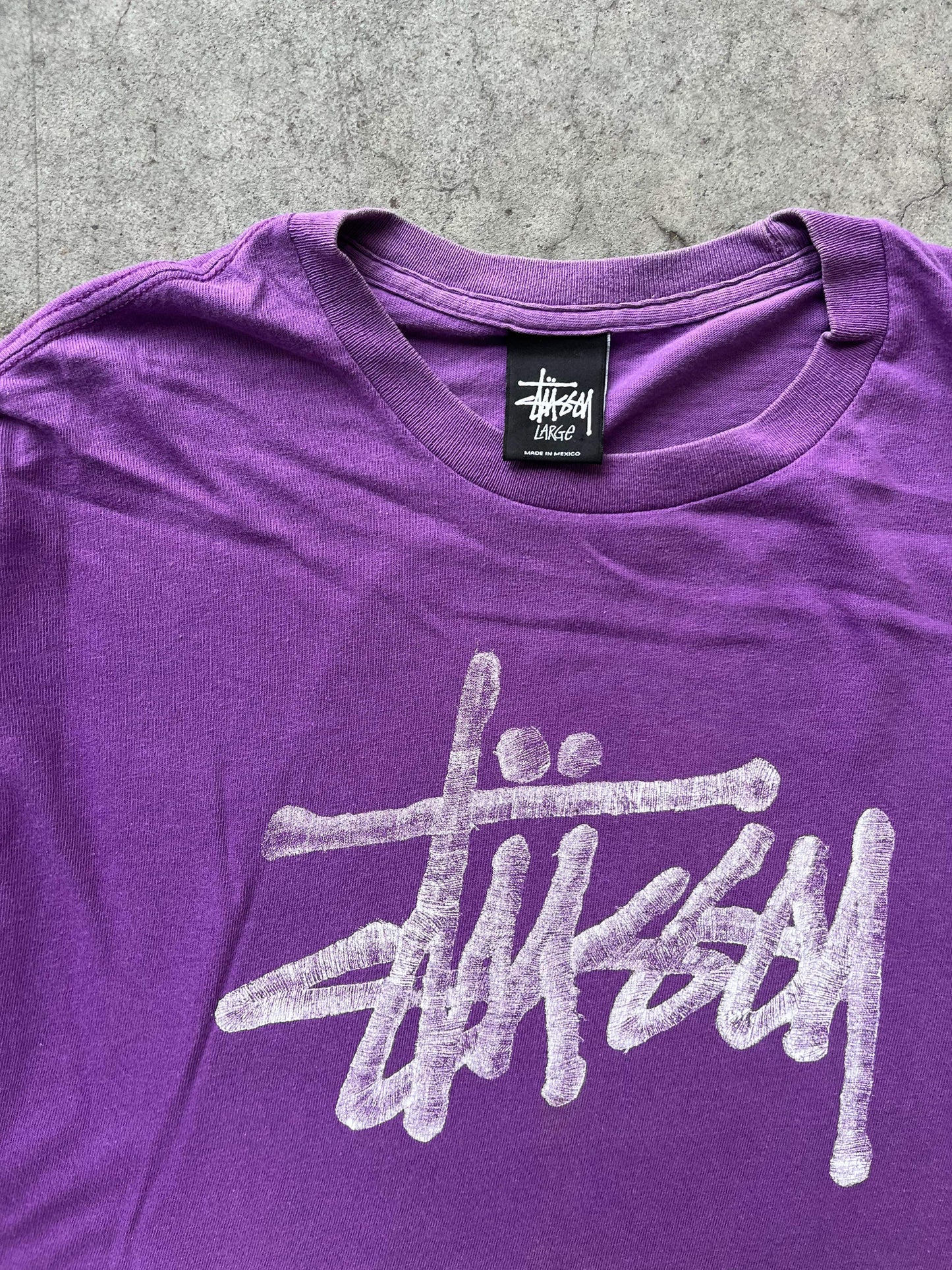 (L/XL) Stussy Grape Sunfaded Tee