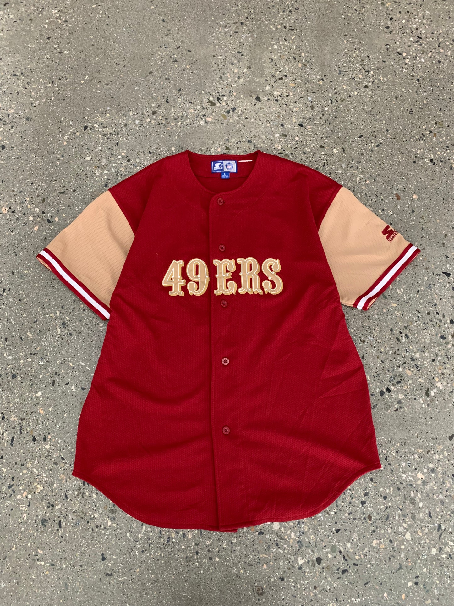 (L) 90’s Starter Steve Younger 49ers NFL Baseball Style Top