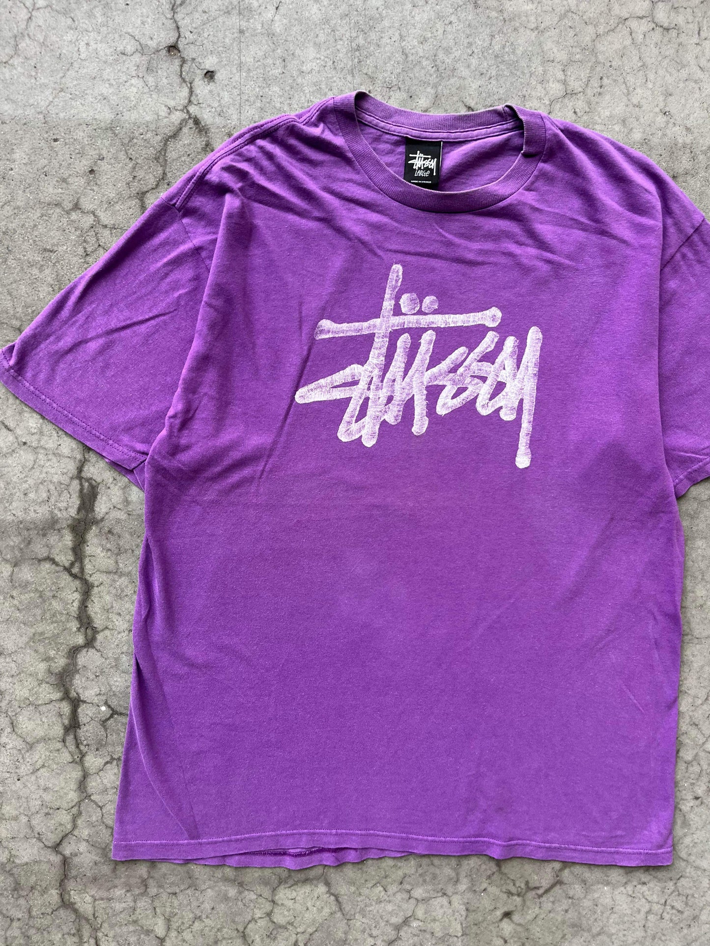 (L/XL) Stussy Grape Sunfaded Tee